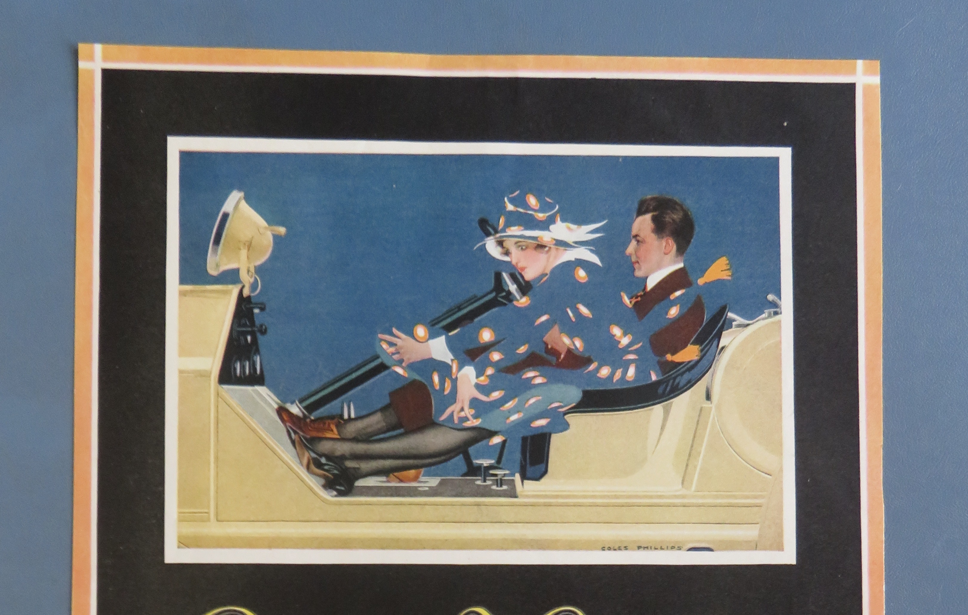 1918 Luxite Hosiery with Woman & Man in a Car