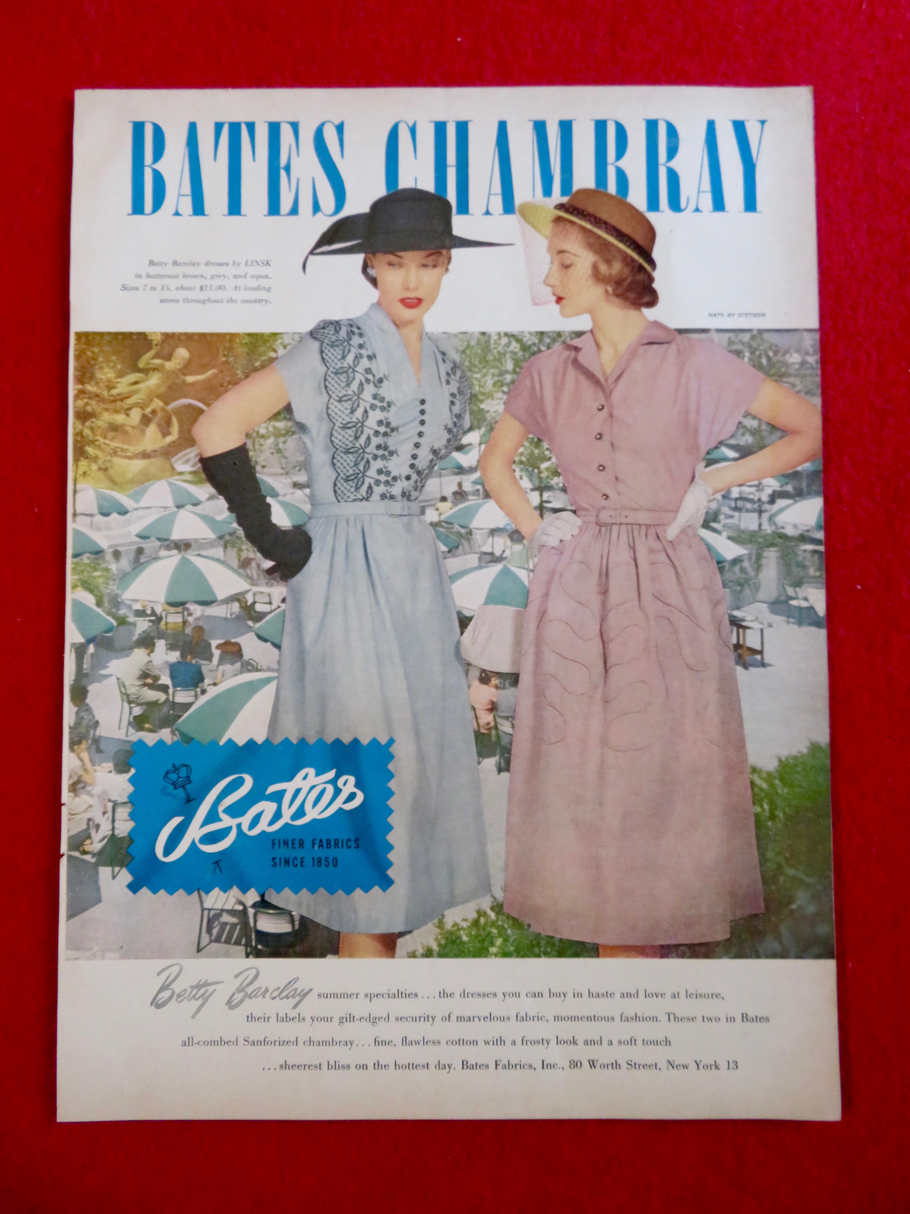 1951 Bates Chambray with Women Wearing Dresses