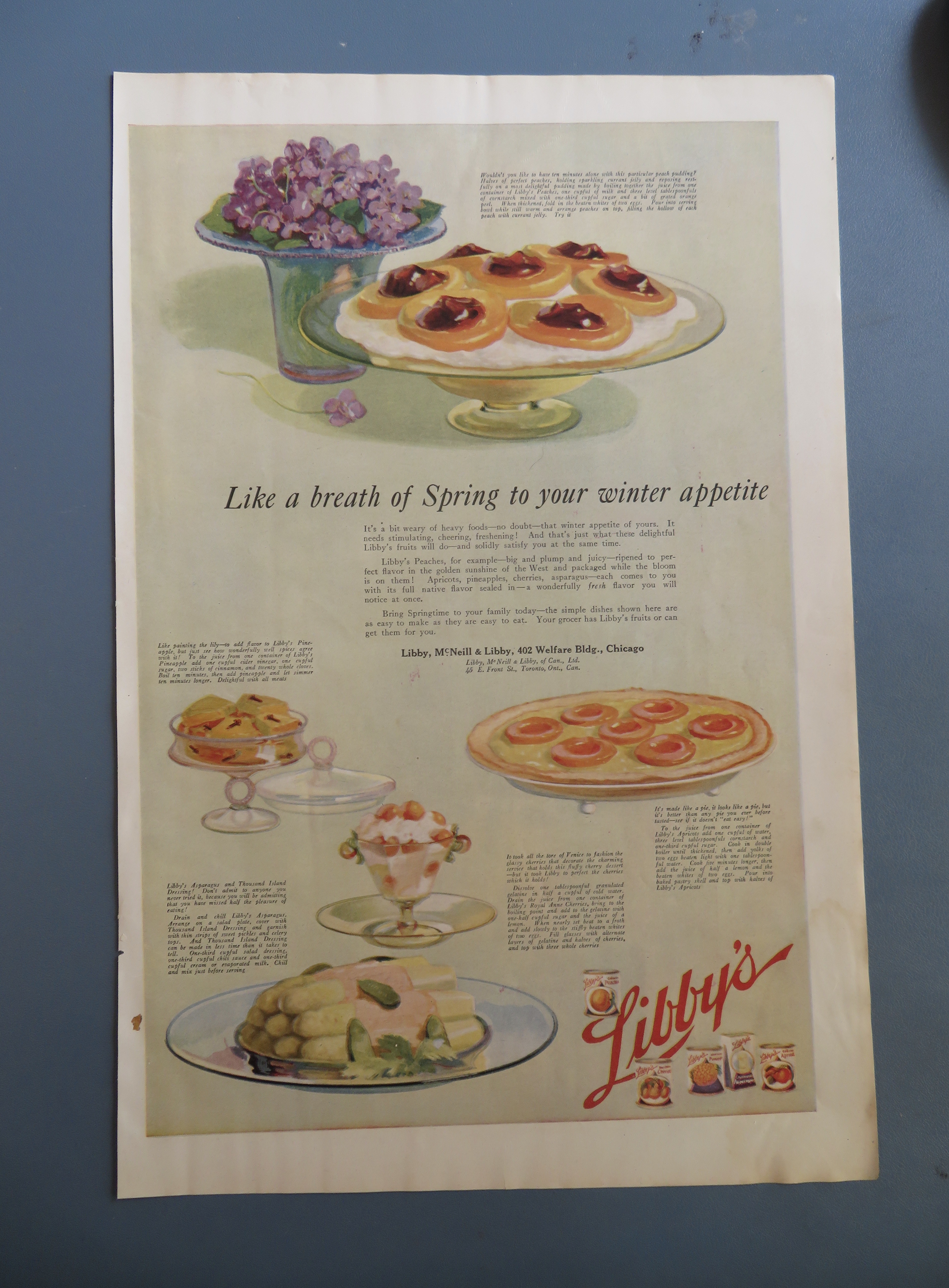 1920 Libby's Fruits & Vegetables with Many Treats
