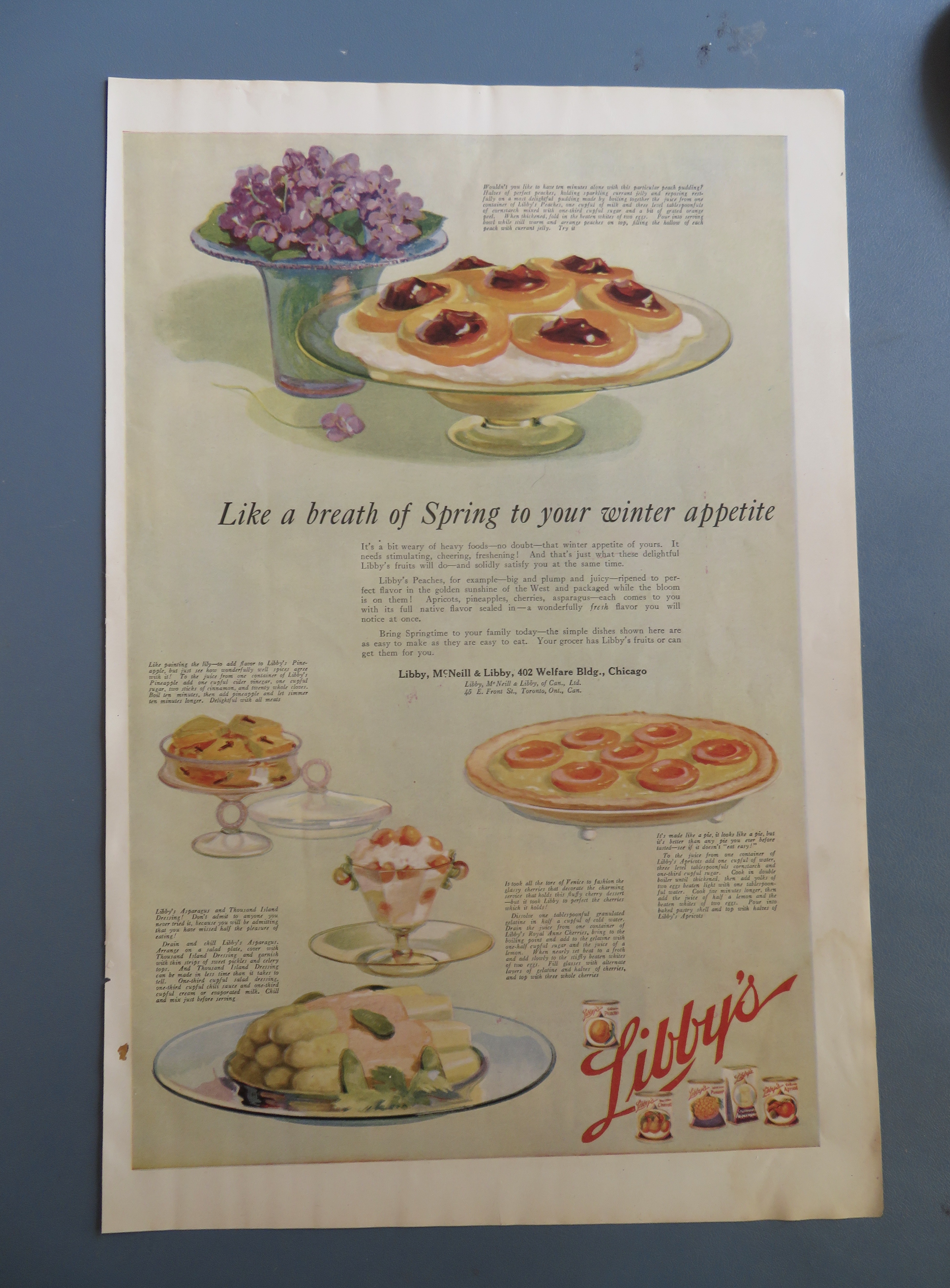 1920 Libby's Fruits & Vegetables with Many Treats