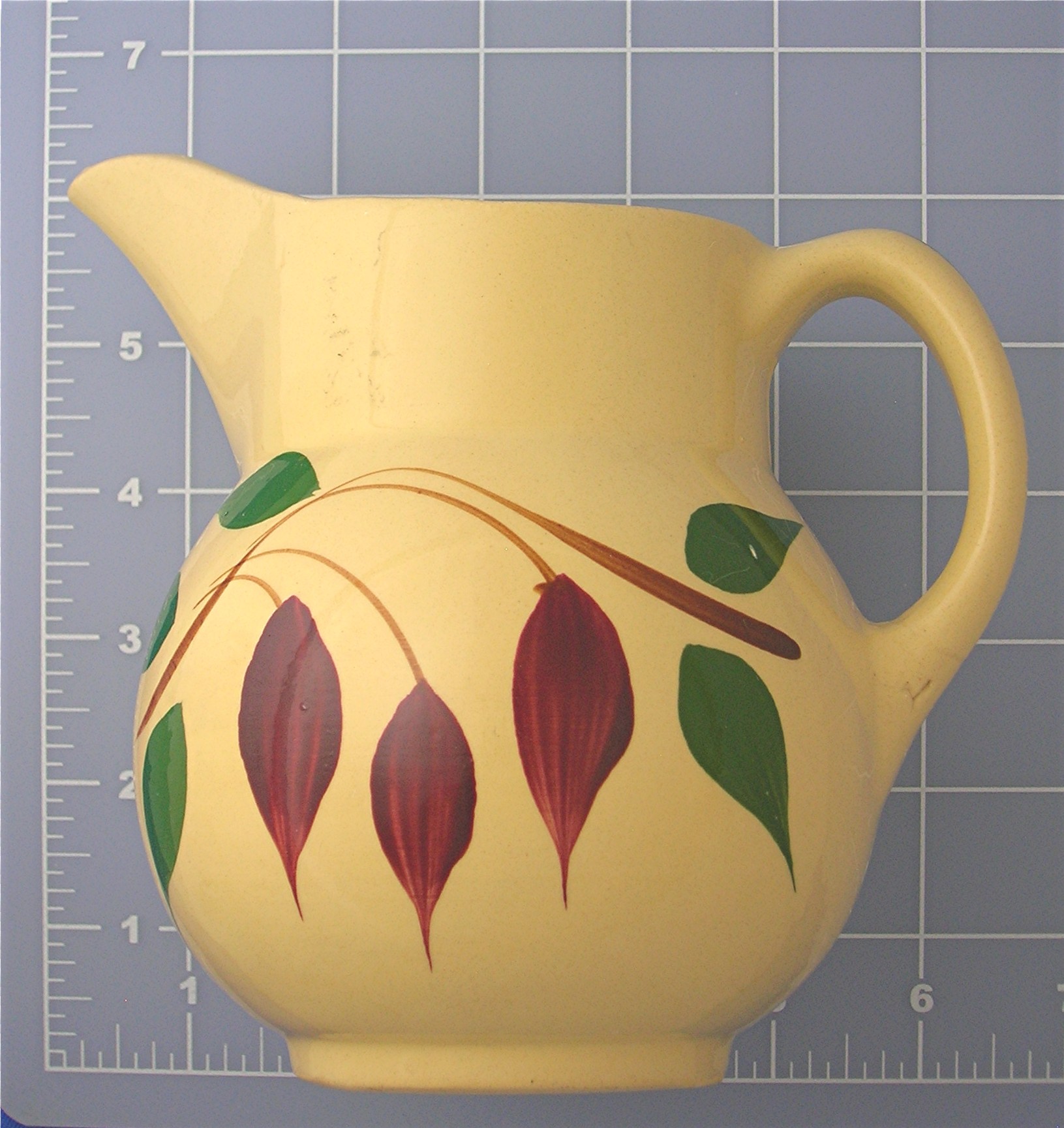 Watt Oven Ware #15 pitcher - Red Bud . . .