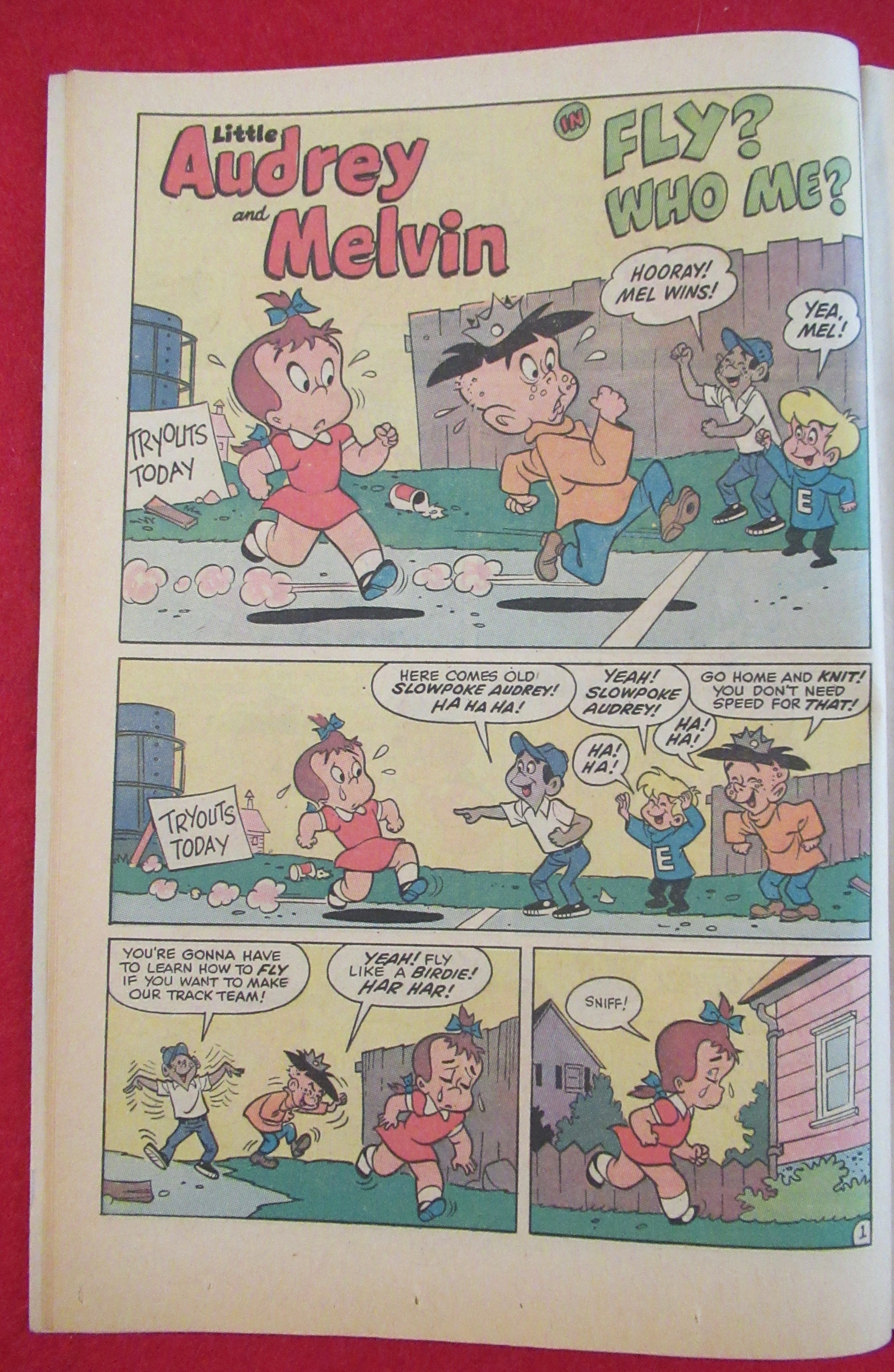 Little Audrey & Melvin Comic October 1970 Nervous Men