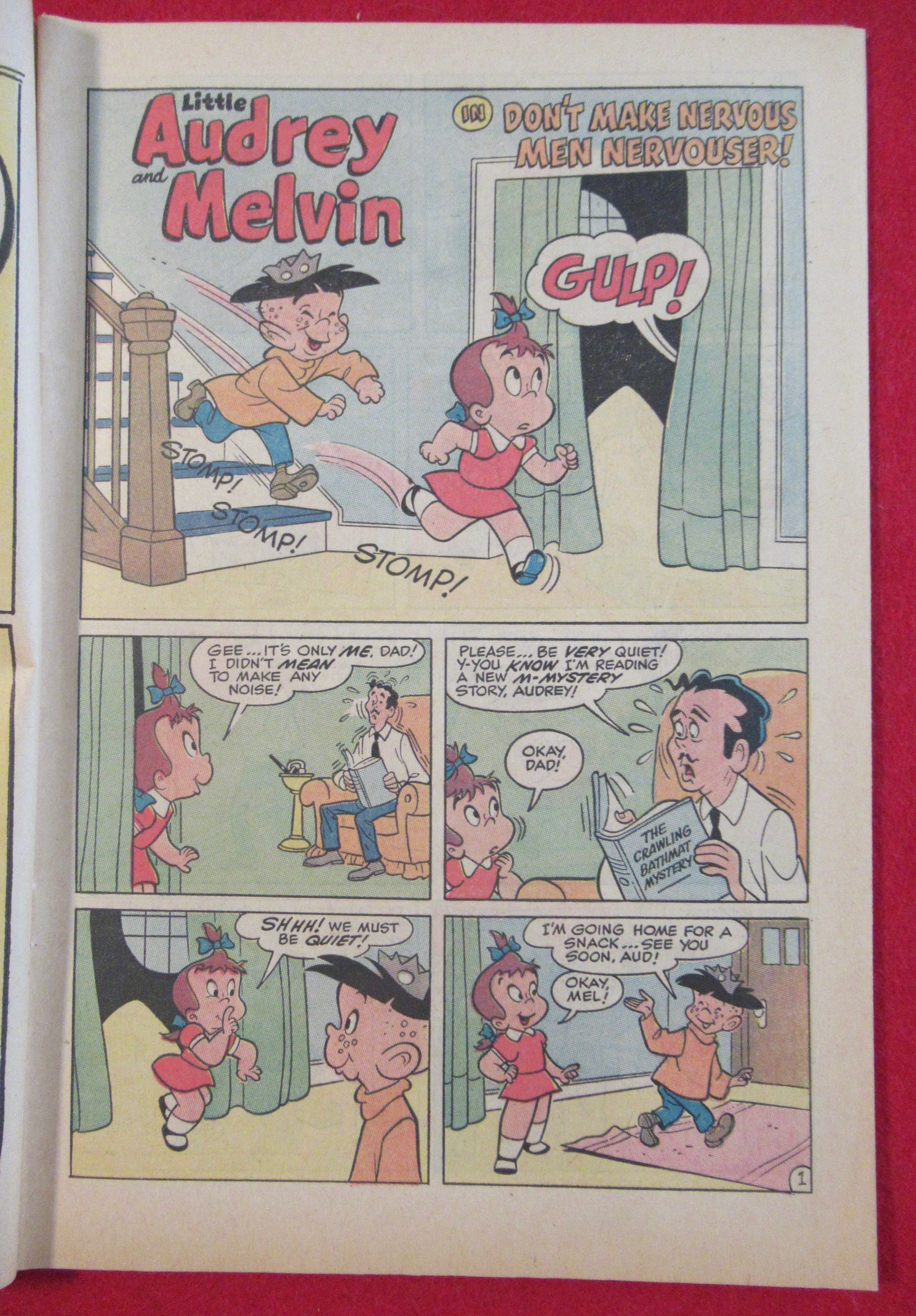 Little Audrey & Melvin Comic October 1970 Nervous Men