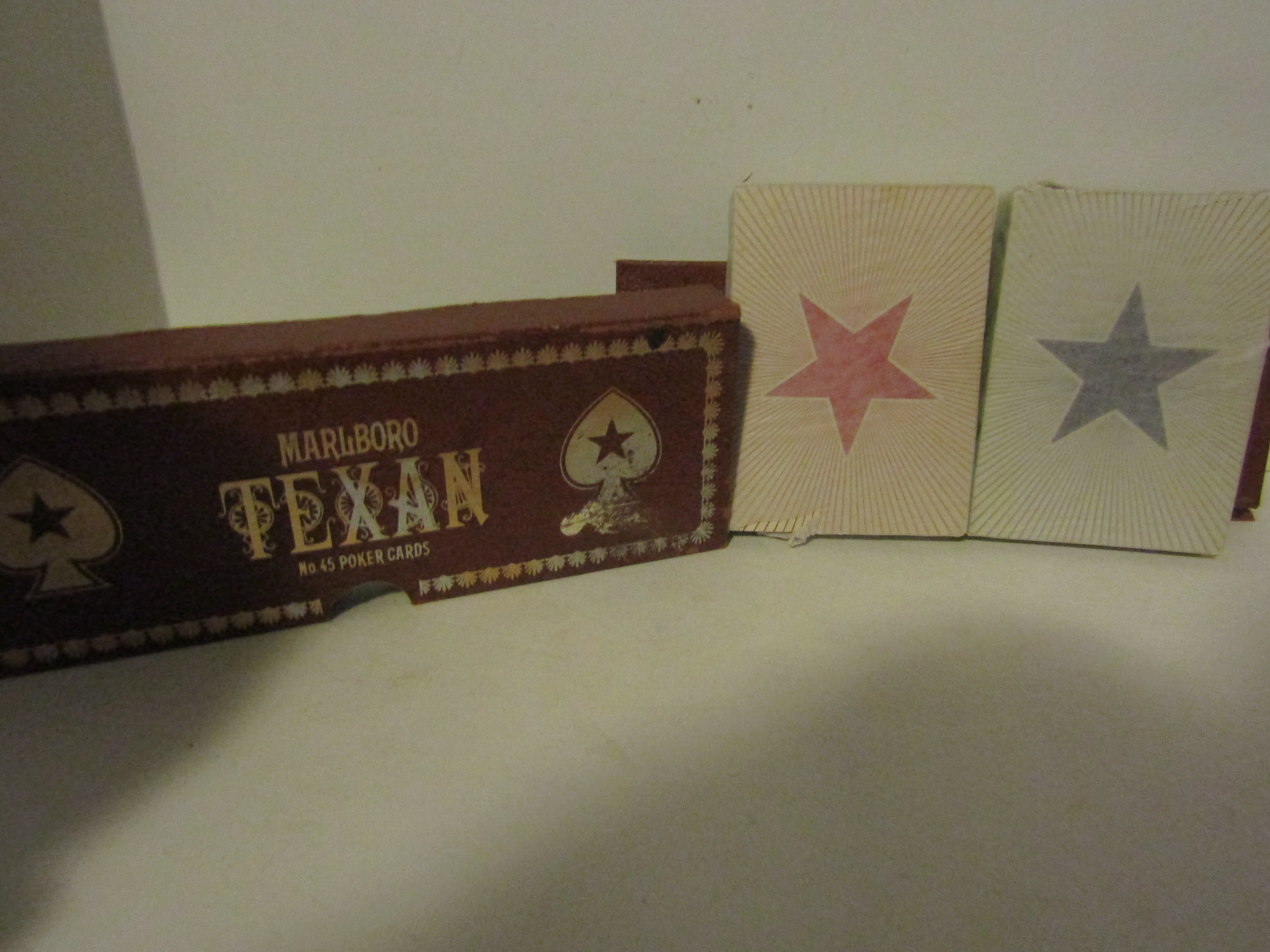 Vintage Poker Playing Card Set Tan Case