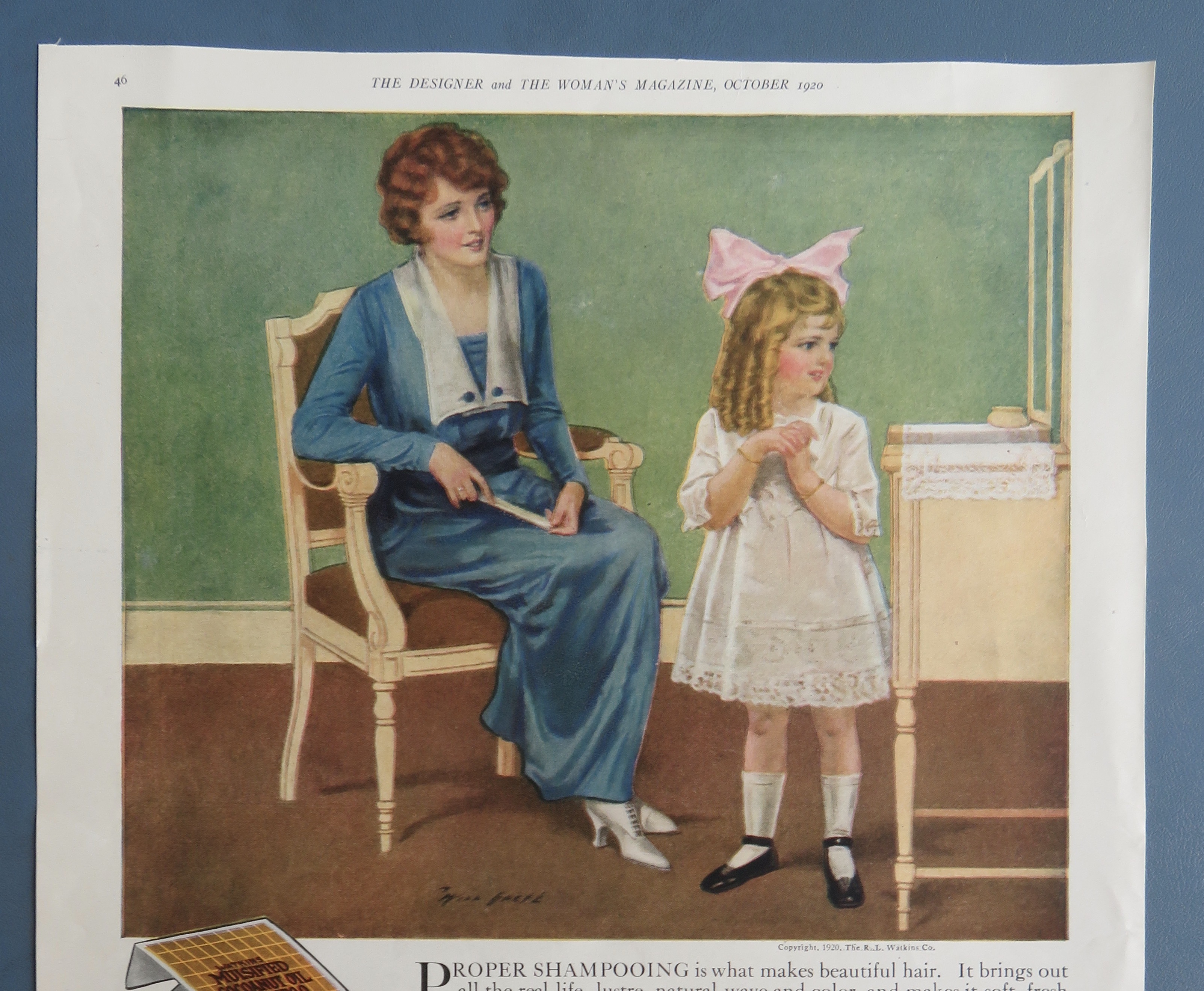 1920 Watkins Mulsified Cocoanut Oil Shampoo w/ Woman