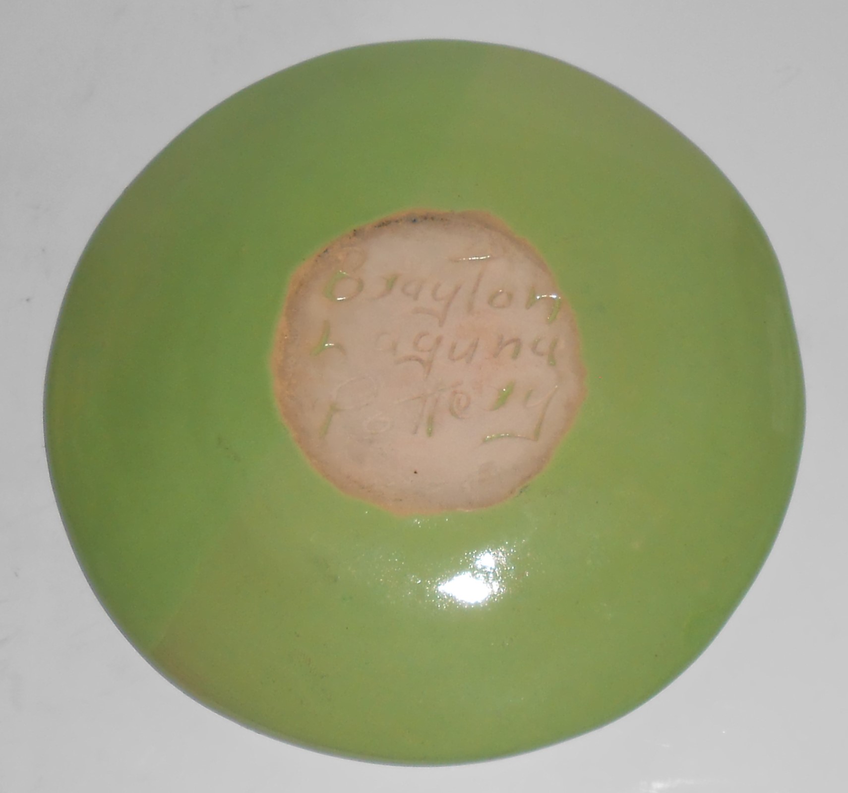 Brayton Laguna Pottery Early Chartreuse 6-1/8'' Plate