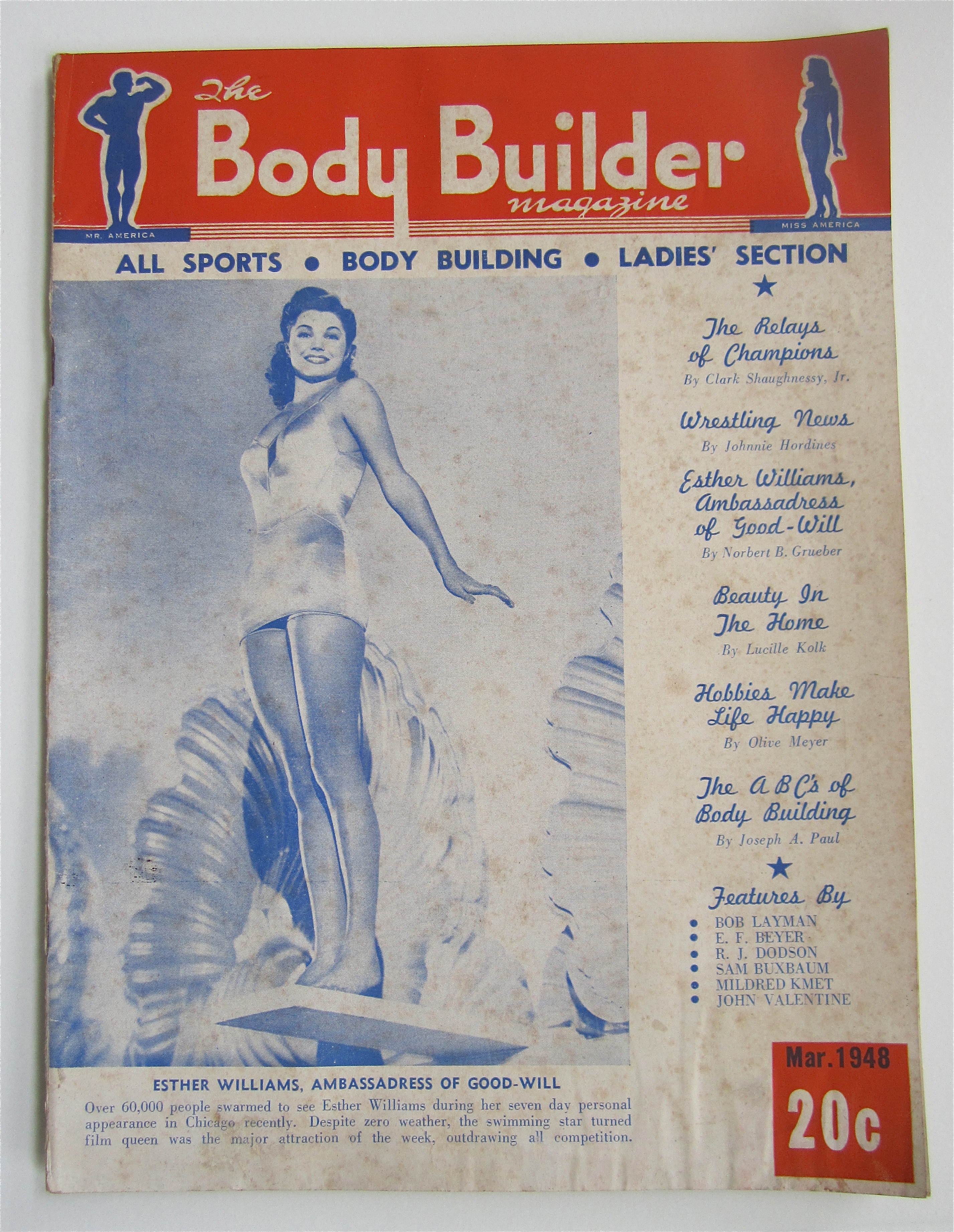 Body Builder Magazine March 1948 Esther Williams
