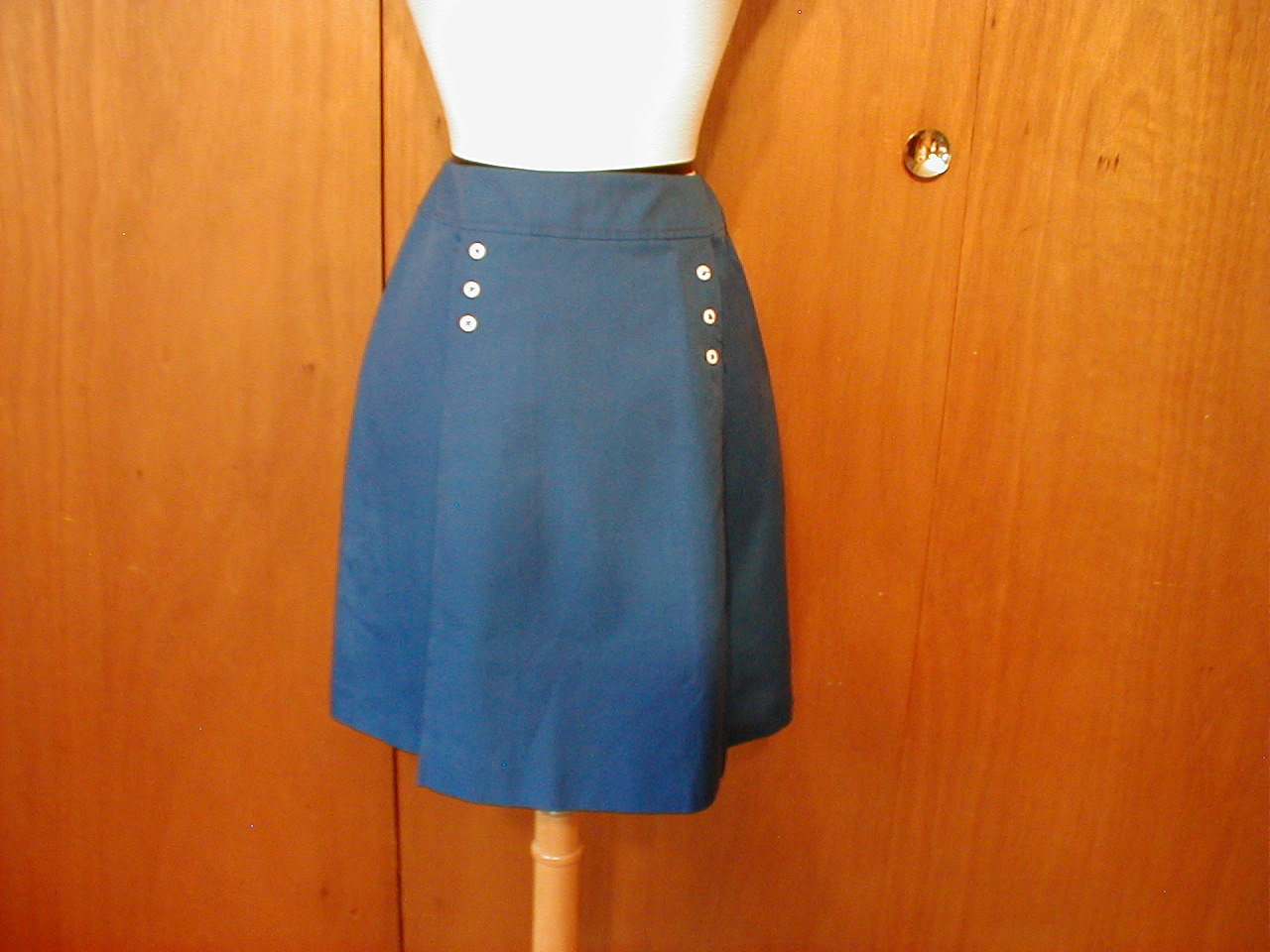 1970s Blue Cotton Skirt