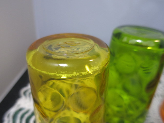 Pasabache 6 fluid ounce circle polka dot set of 4 juice glasses