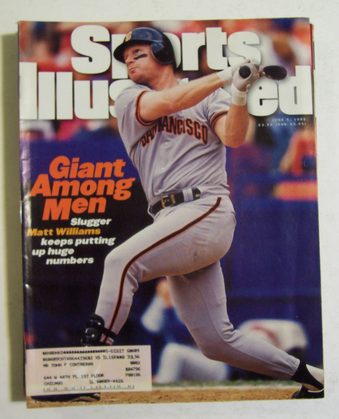 Sports Illustrated Magazine-June 5, 1995-Matt Williams
