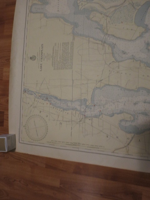 Lake Champlain Map Vermont Quebec No 171 1952 corrected May 1956