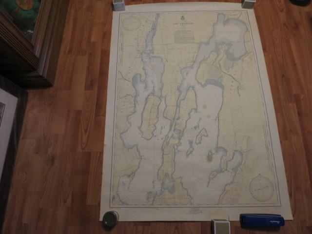 Lake Champlain Map Vermont Quebec No 171 1952 corrected May 1956