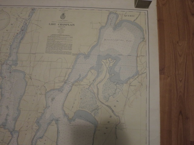 Lake Champlain Map Vermont Quebec No 171 1952 corrected May 1956