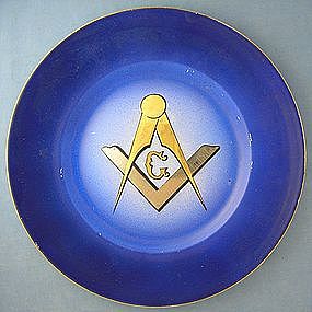 Masonic Blue Plate John Maddock England