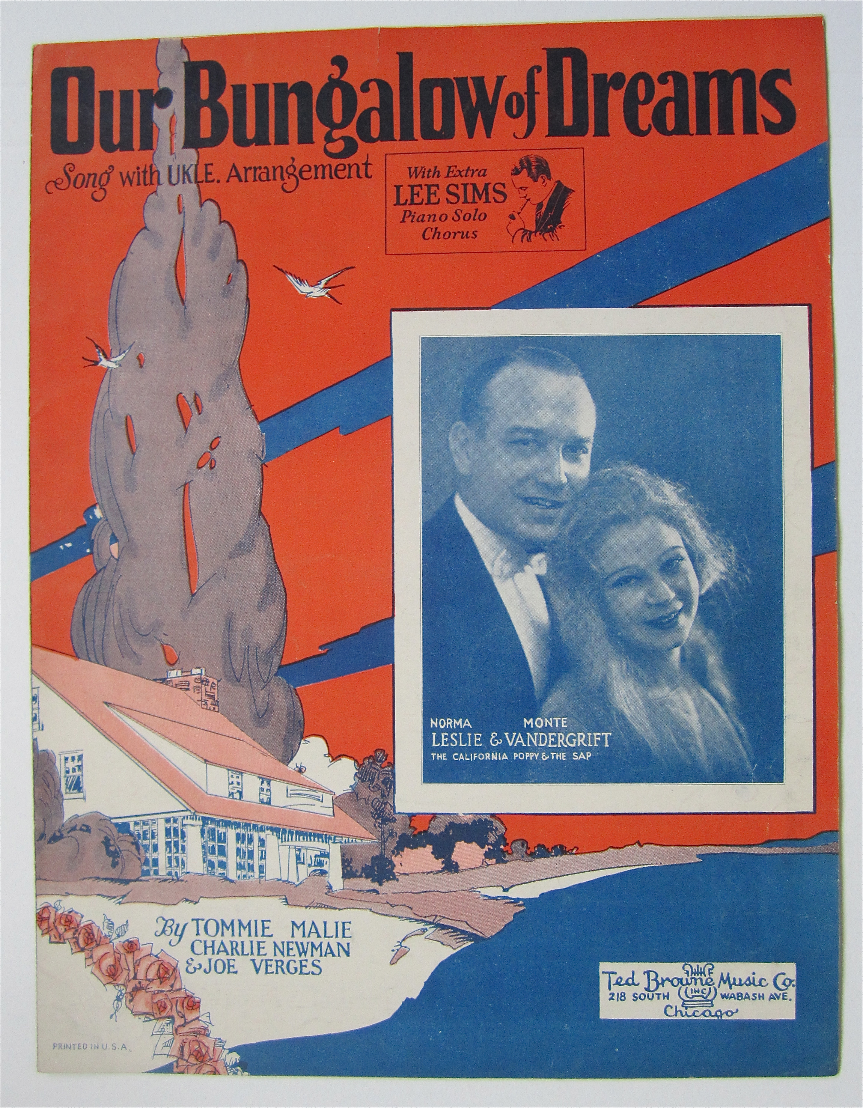 Sheet Music 1927 Our Bungalow Of Dreams