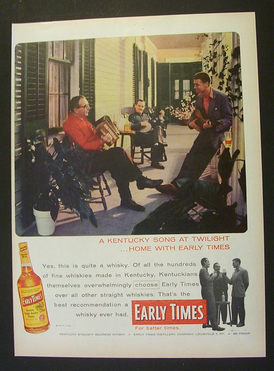 1956  Early  Times  Whiskey