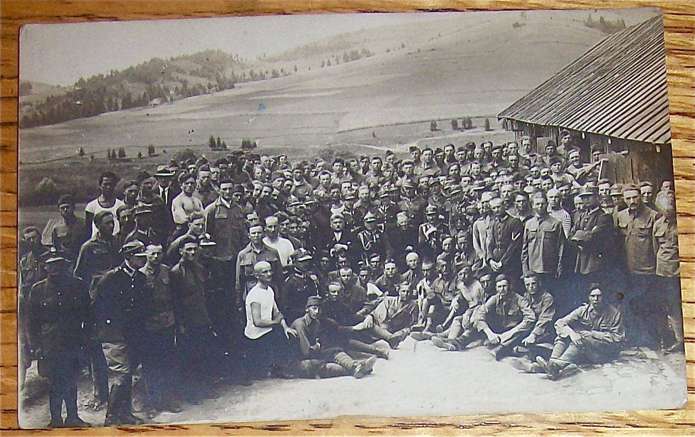 An Army Of Men Near A Village Postcard