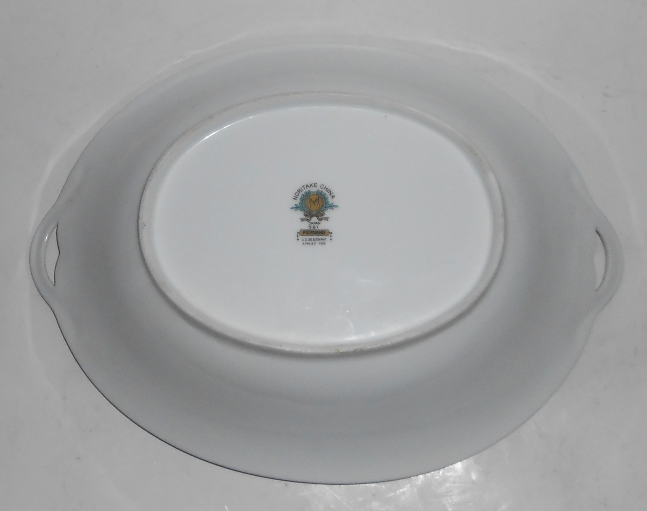 Noritake China Porcelain 581 Fernand Floral w/Gold Oval
