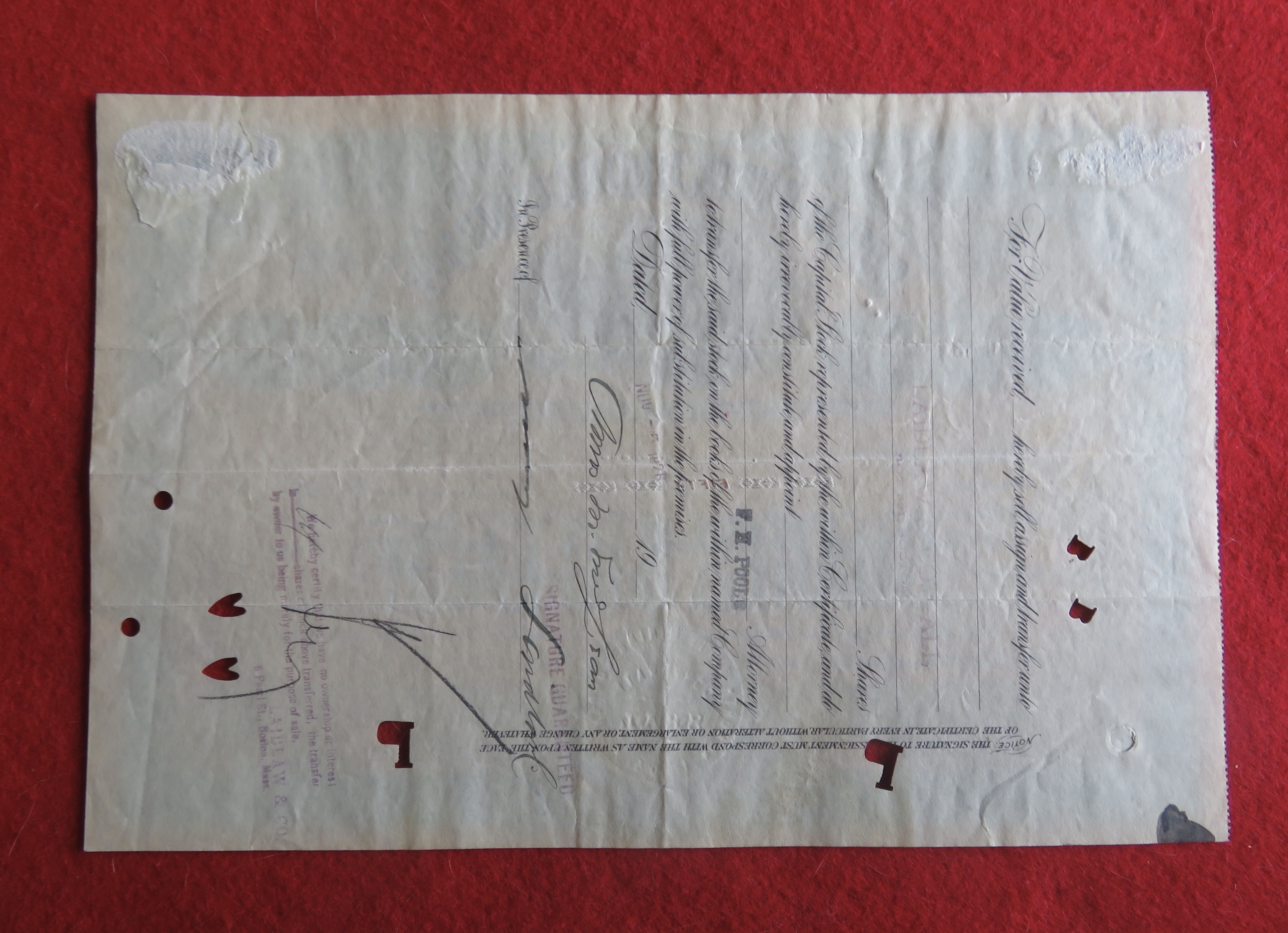 1926 North Butte Mining Company Stock Certificate