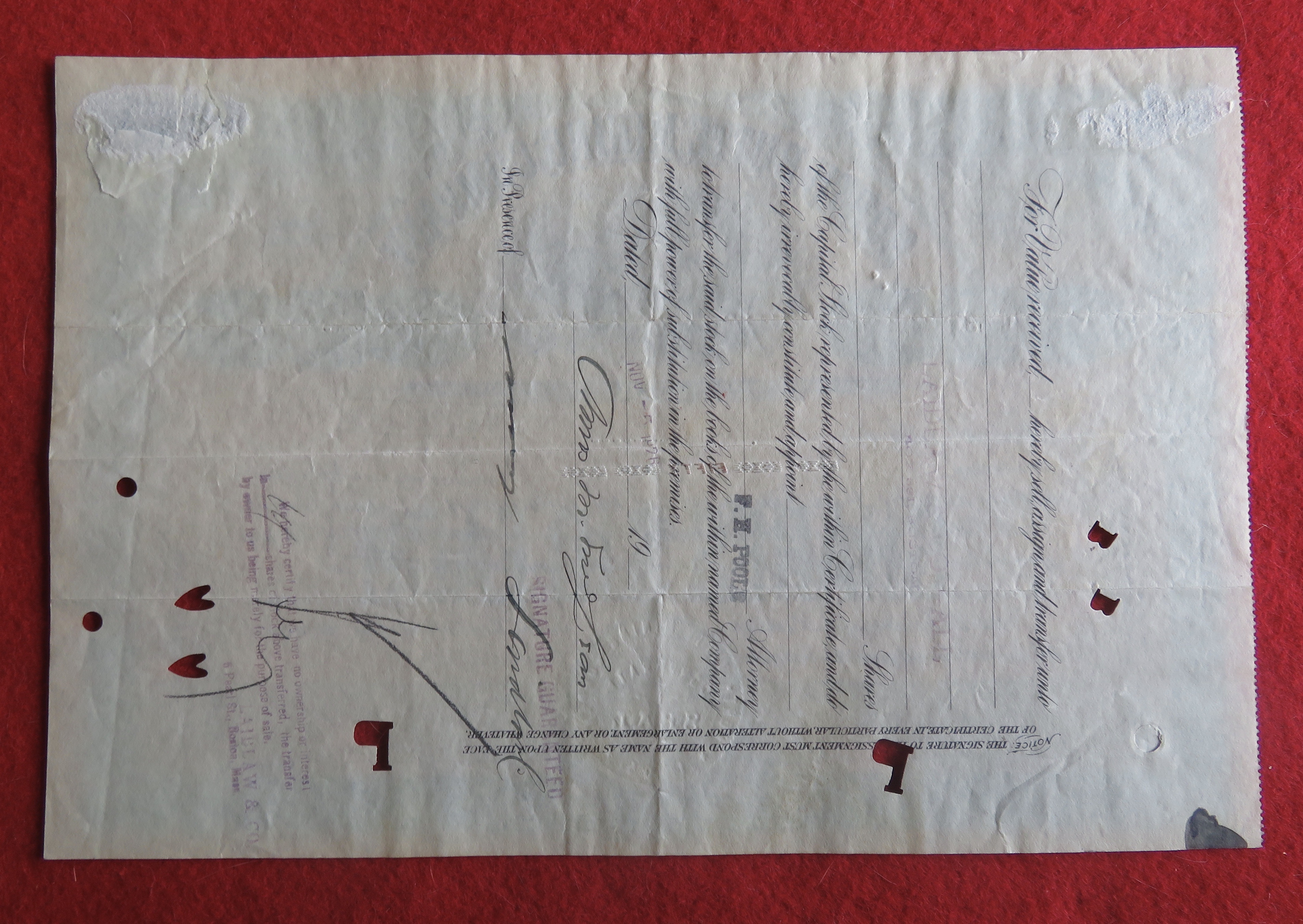1926 North Butte Mining Company Stock Certificate