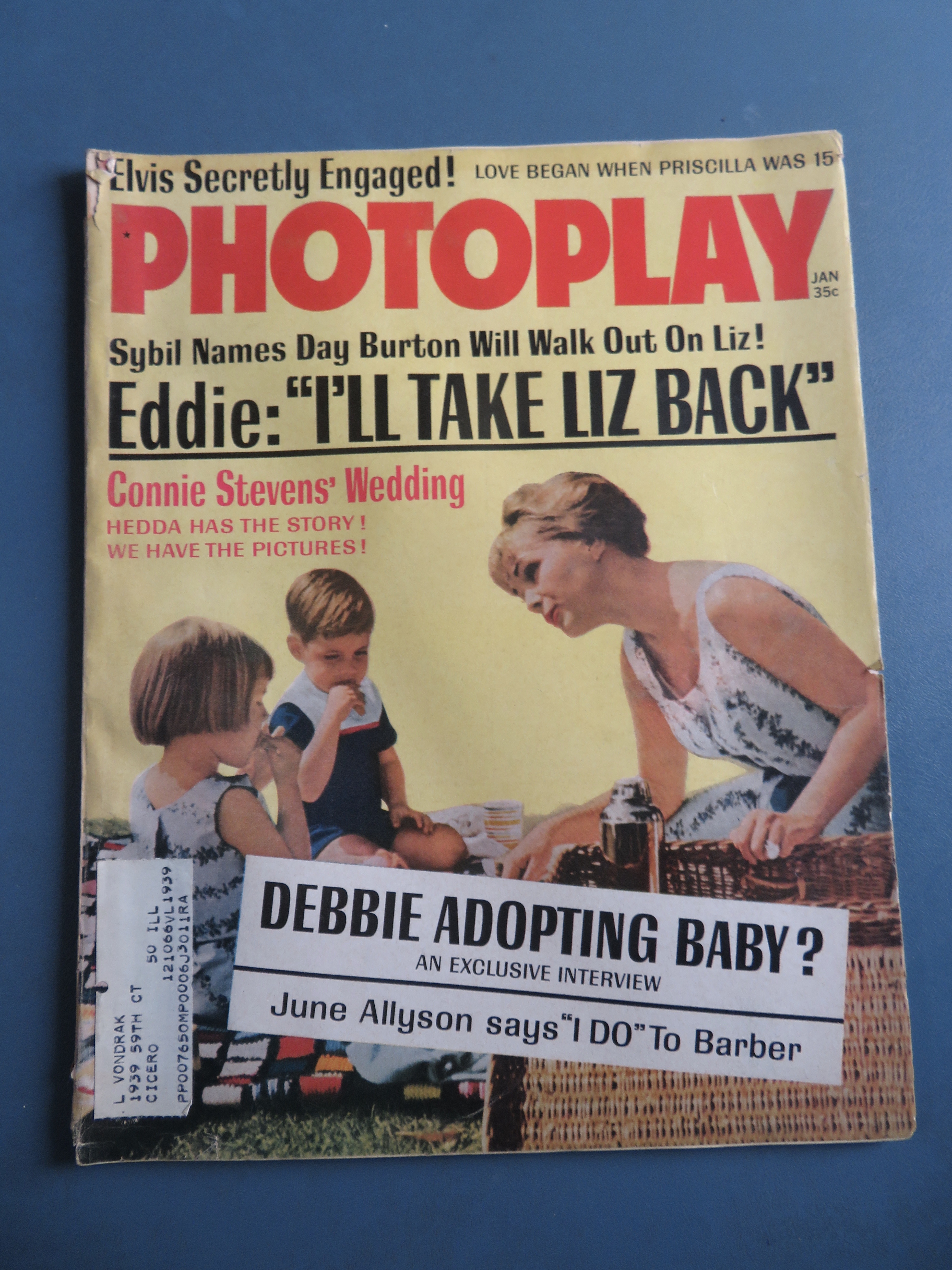 Photoplay Magazine January 1964 Debbie Reynolds