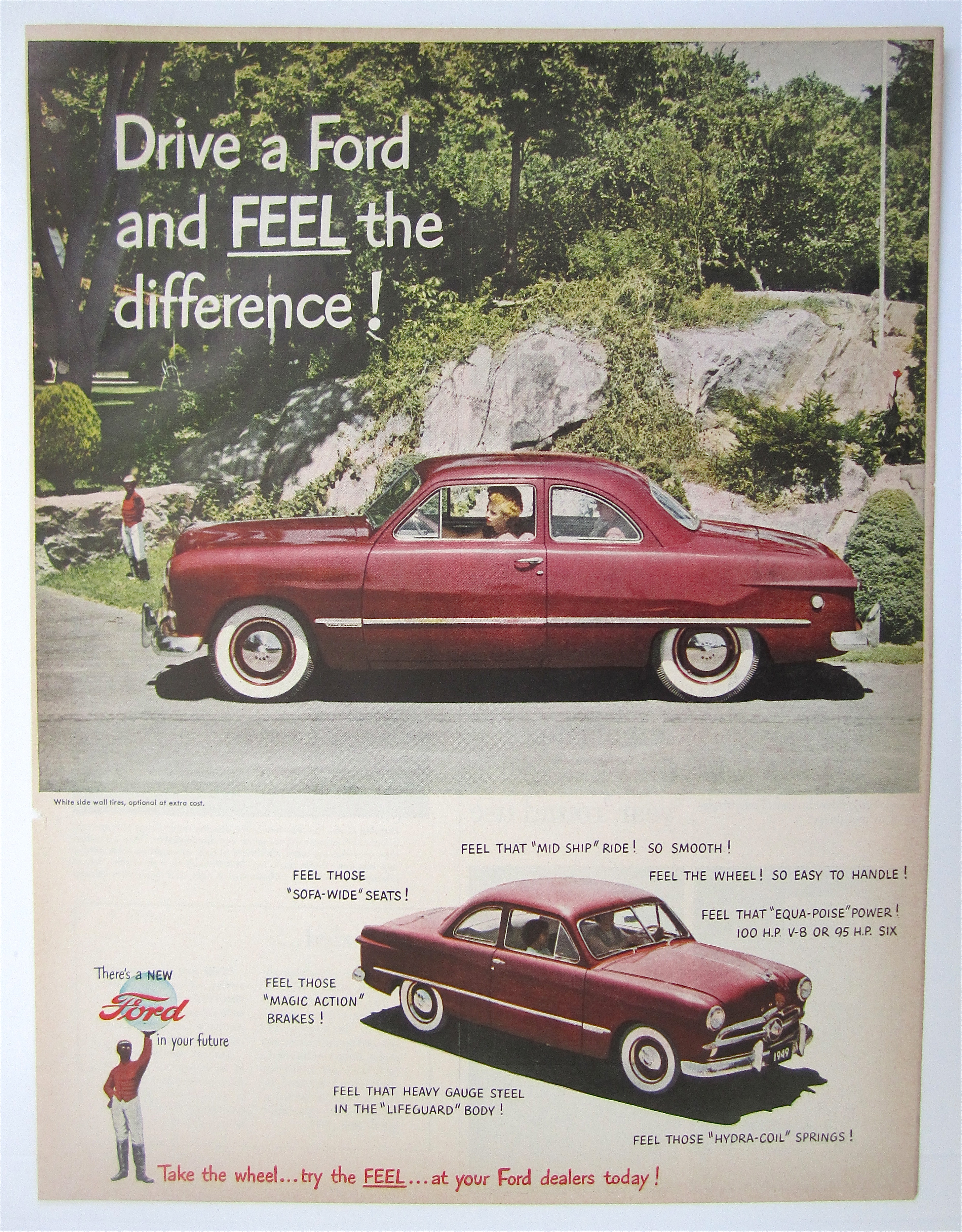 1949 Ford with a Red Ford