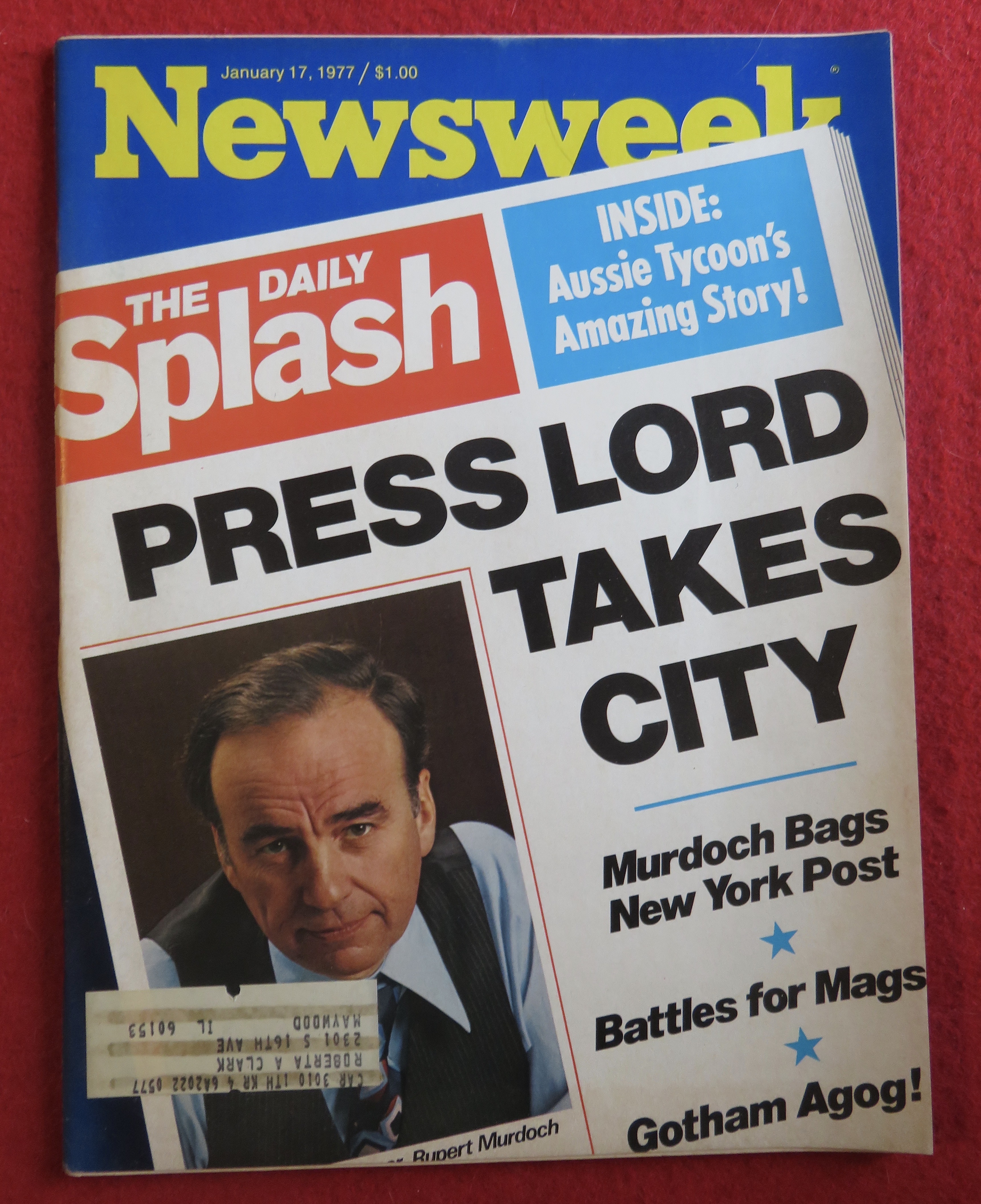 Newsweek Magazine January 17, 1977 Press Lord