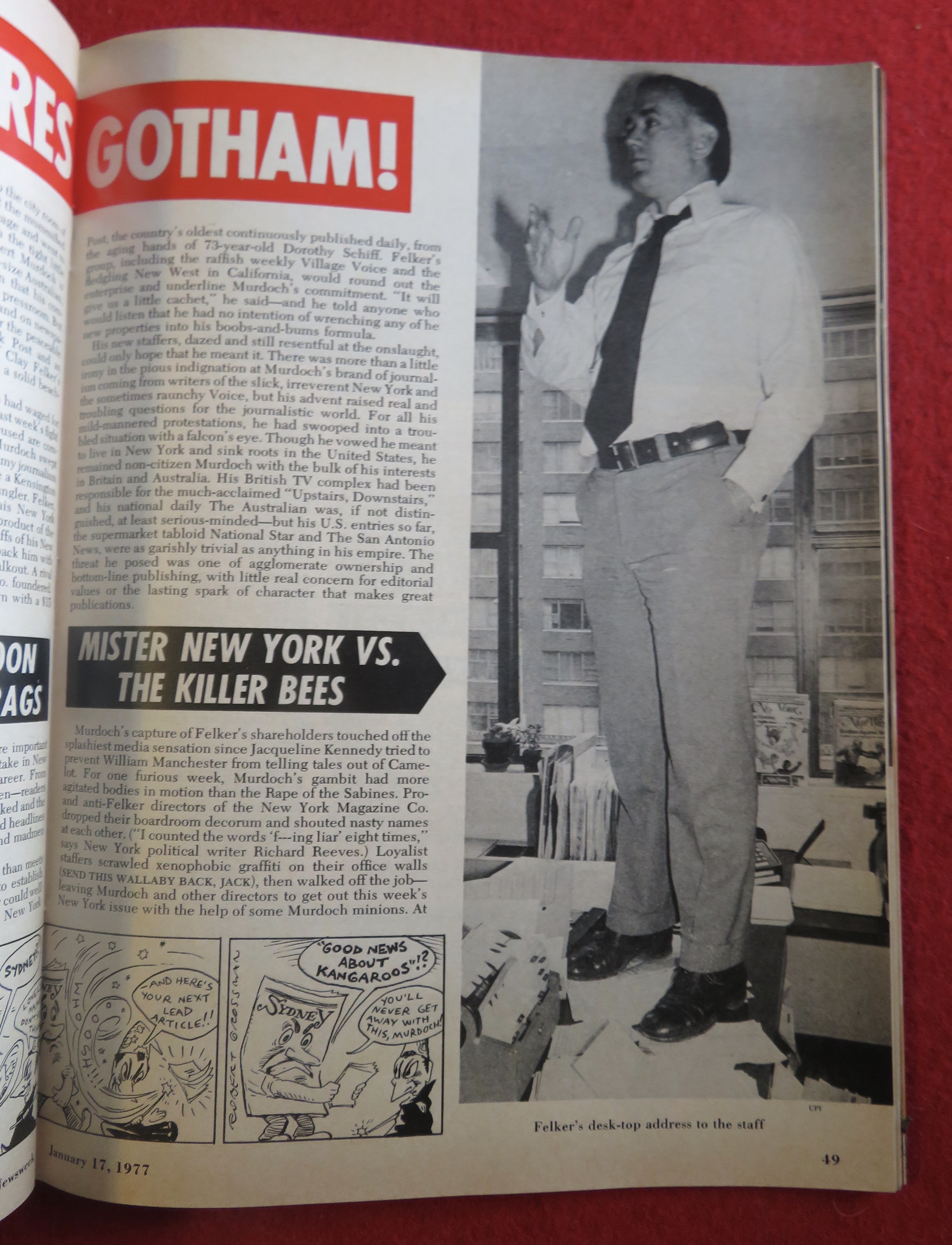 Newsweek Magazine January 17, 1977 Press Lord