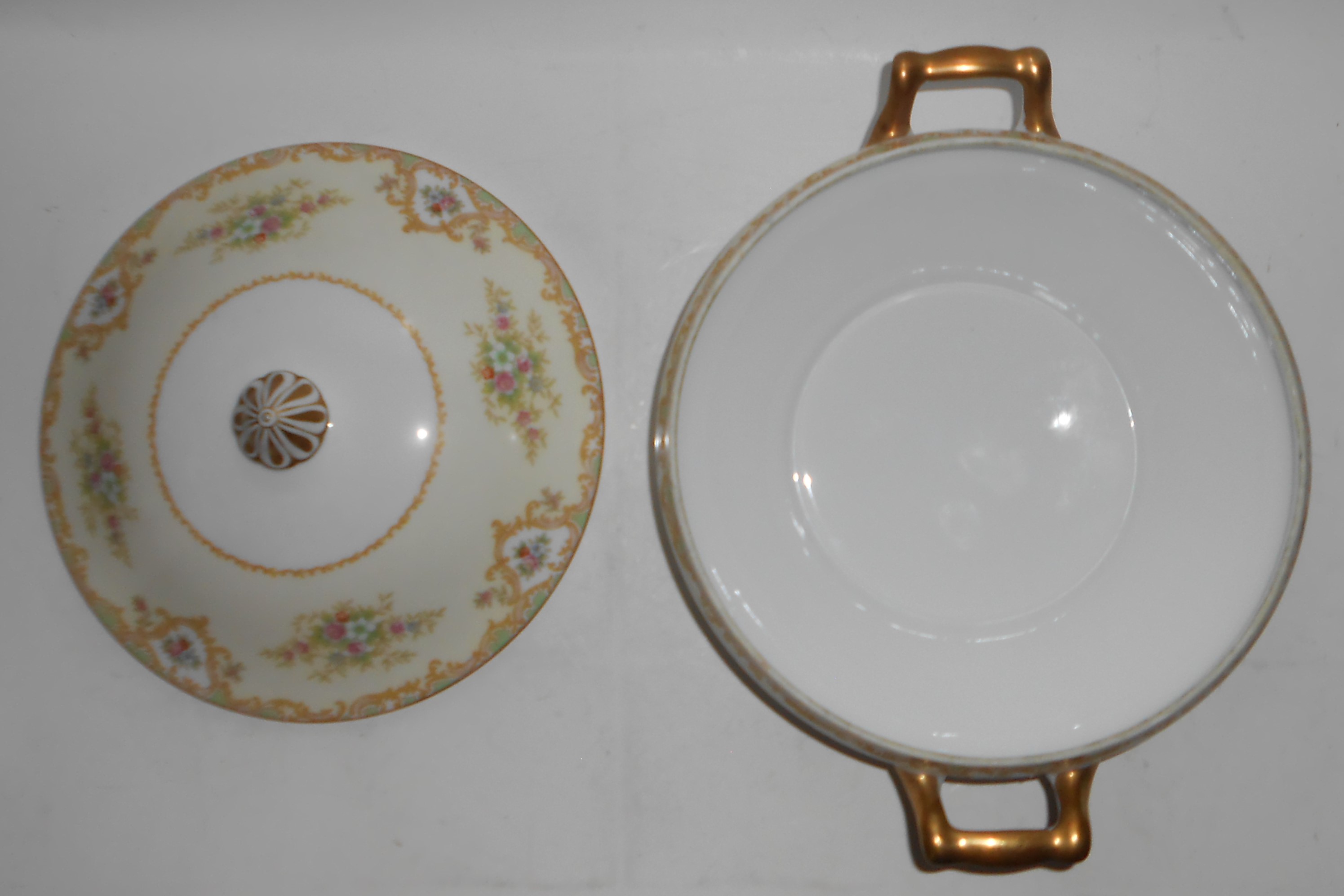 Noritake China Porcelain 581 Fernand Floral w/Gold Cove