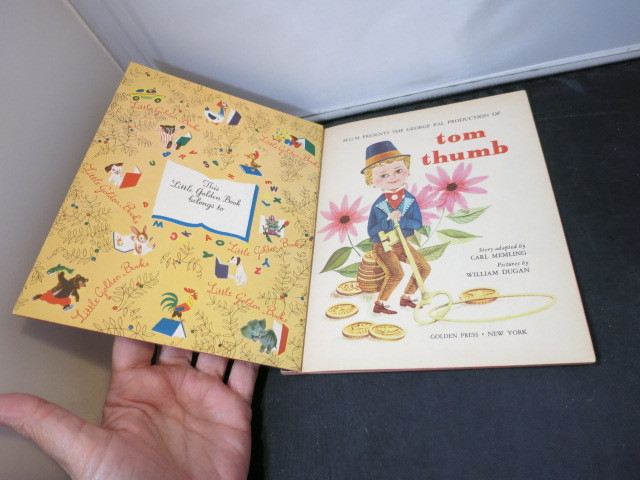 Vintage Tom Thumb A Little Golden Book 1st Edition 1958