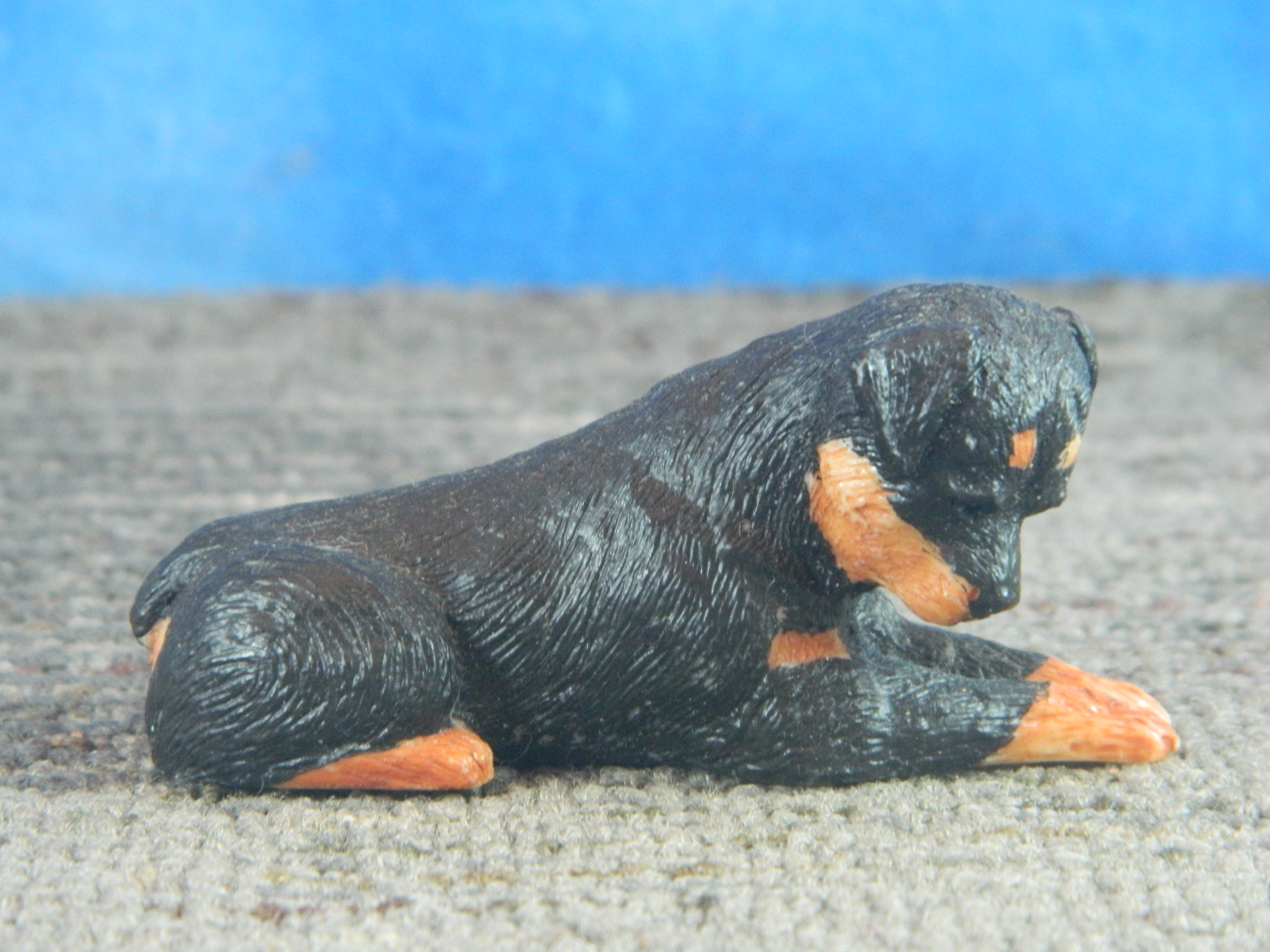 Resin Lying Down Rottweiler