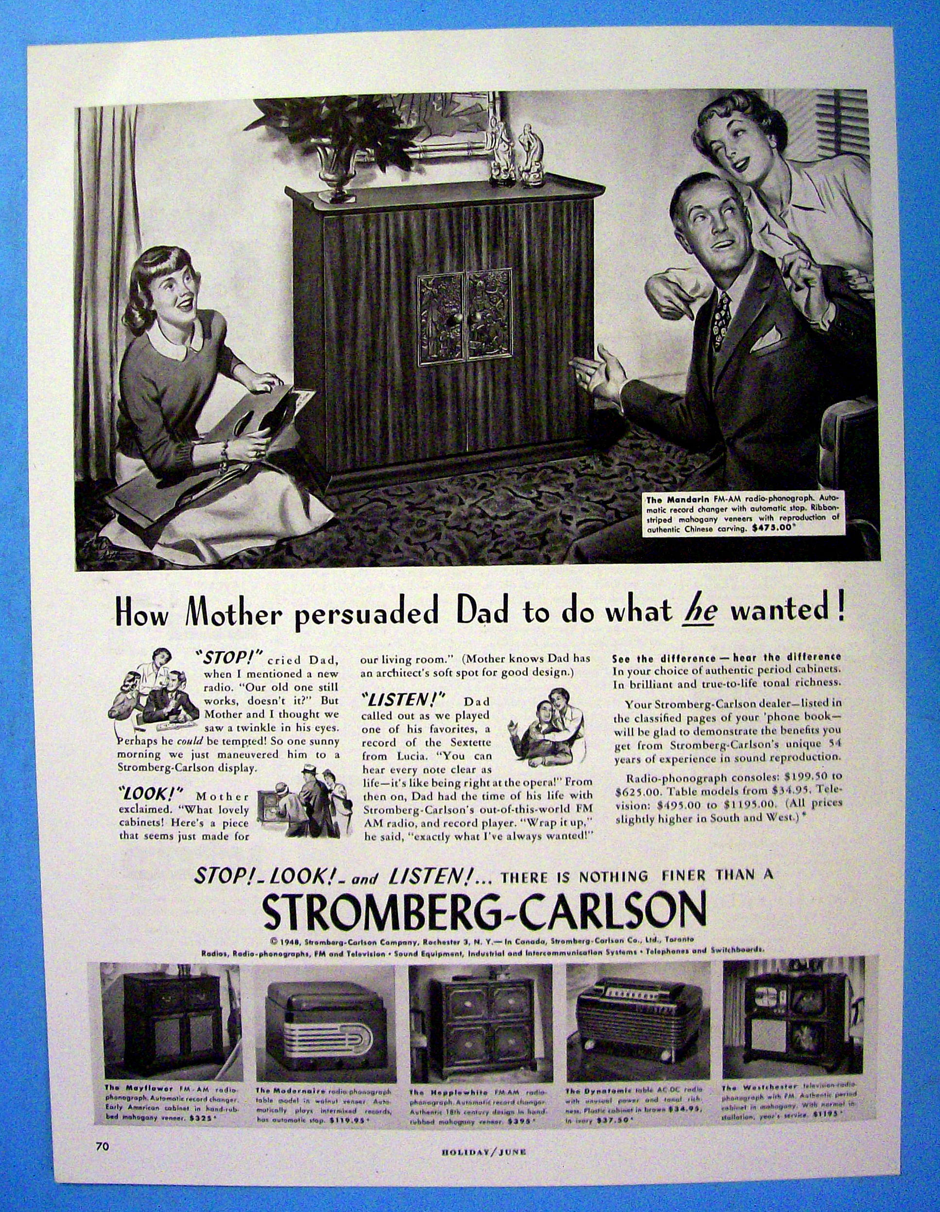1948 Stromberg Carlson with Family with the Mandarin