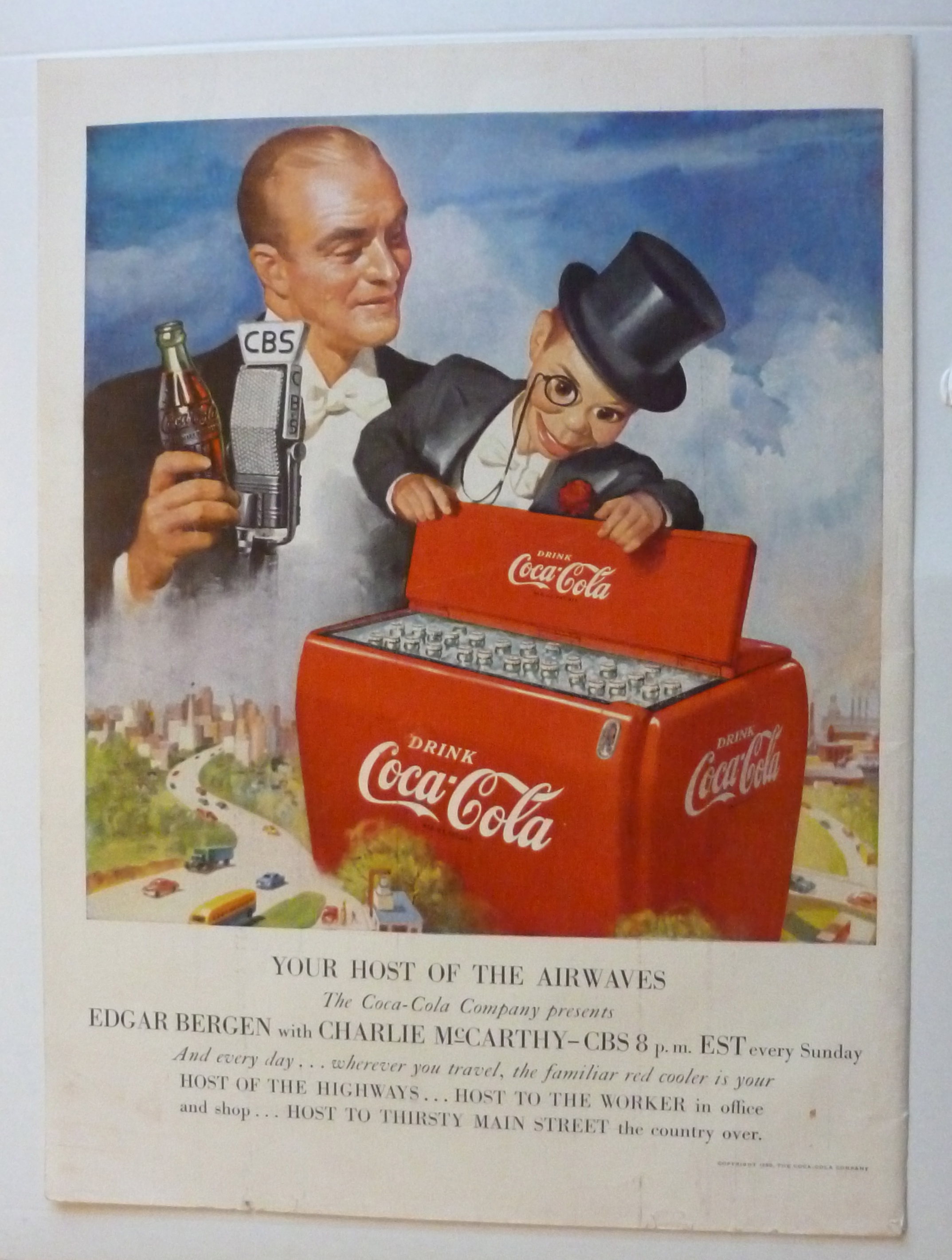 1950 Coca Cola (Coke) w/Edgar Bergen & Charlie McCarthy