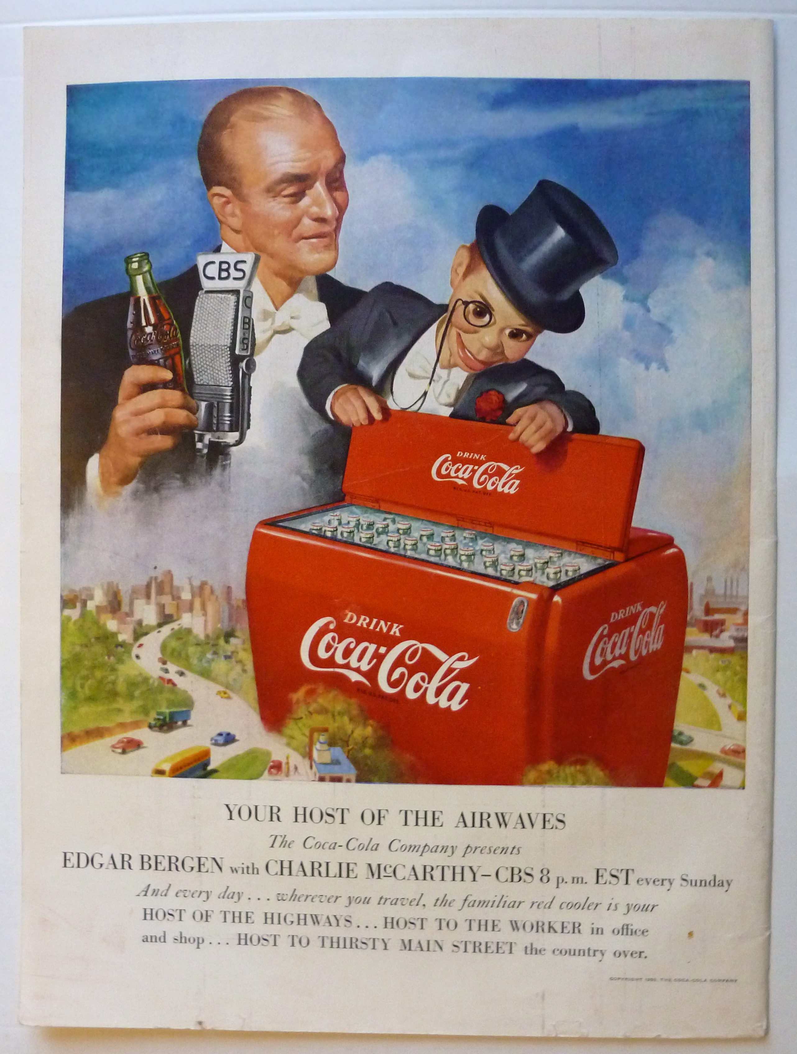 1950 Coca Cola (Coke) w/Edgar Bergen & Charlie McCarthy