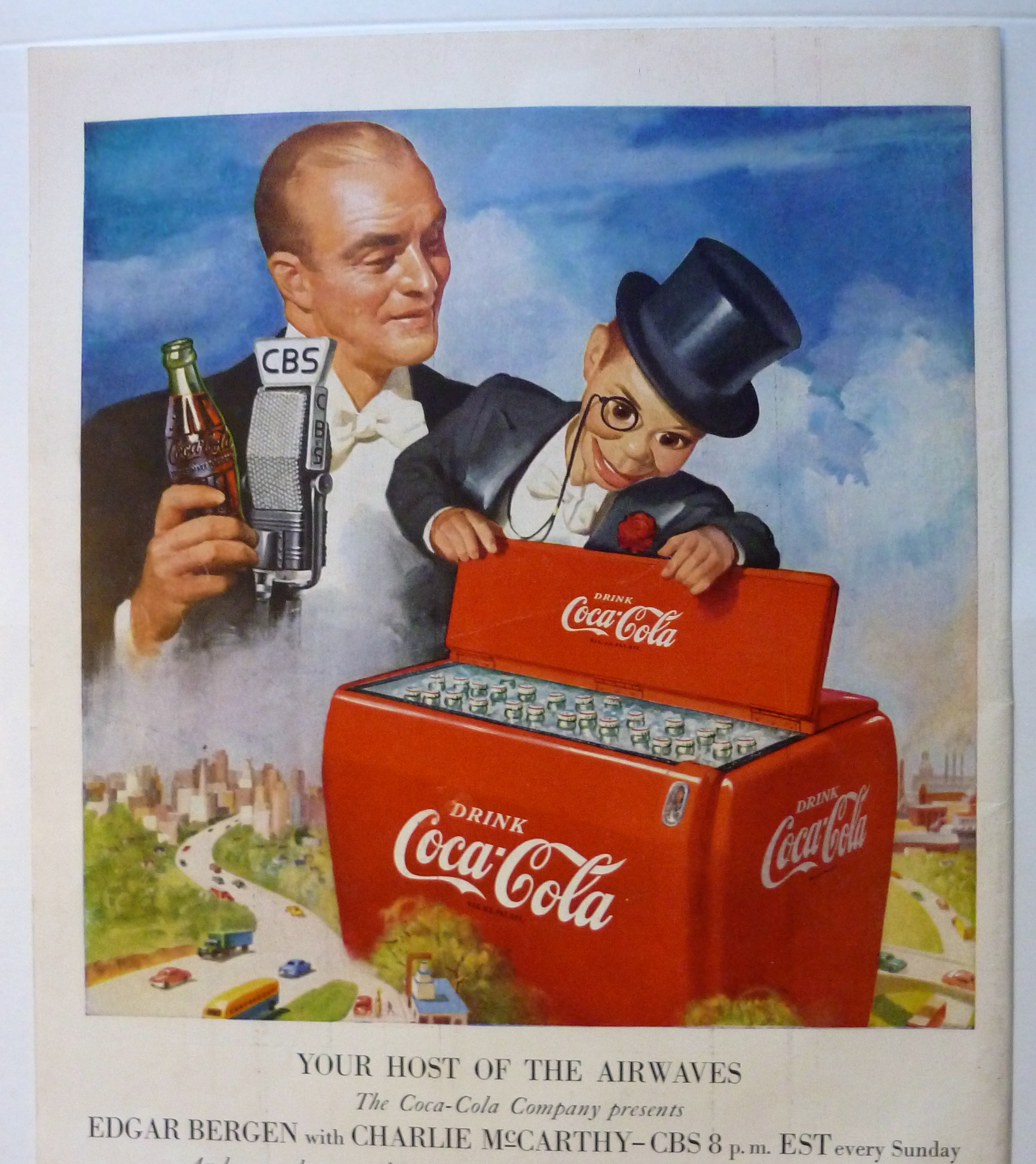 1950 Coca Cola (Coke) w/Edgar Bergen & Charlie McCarthy
