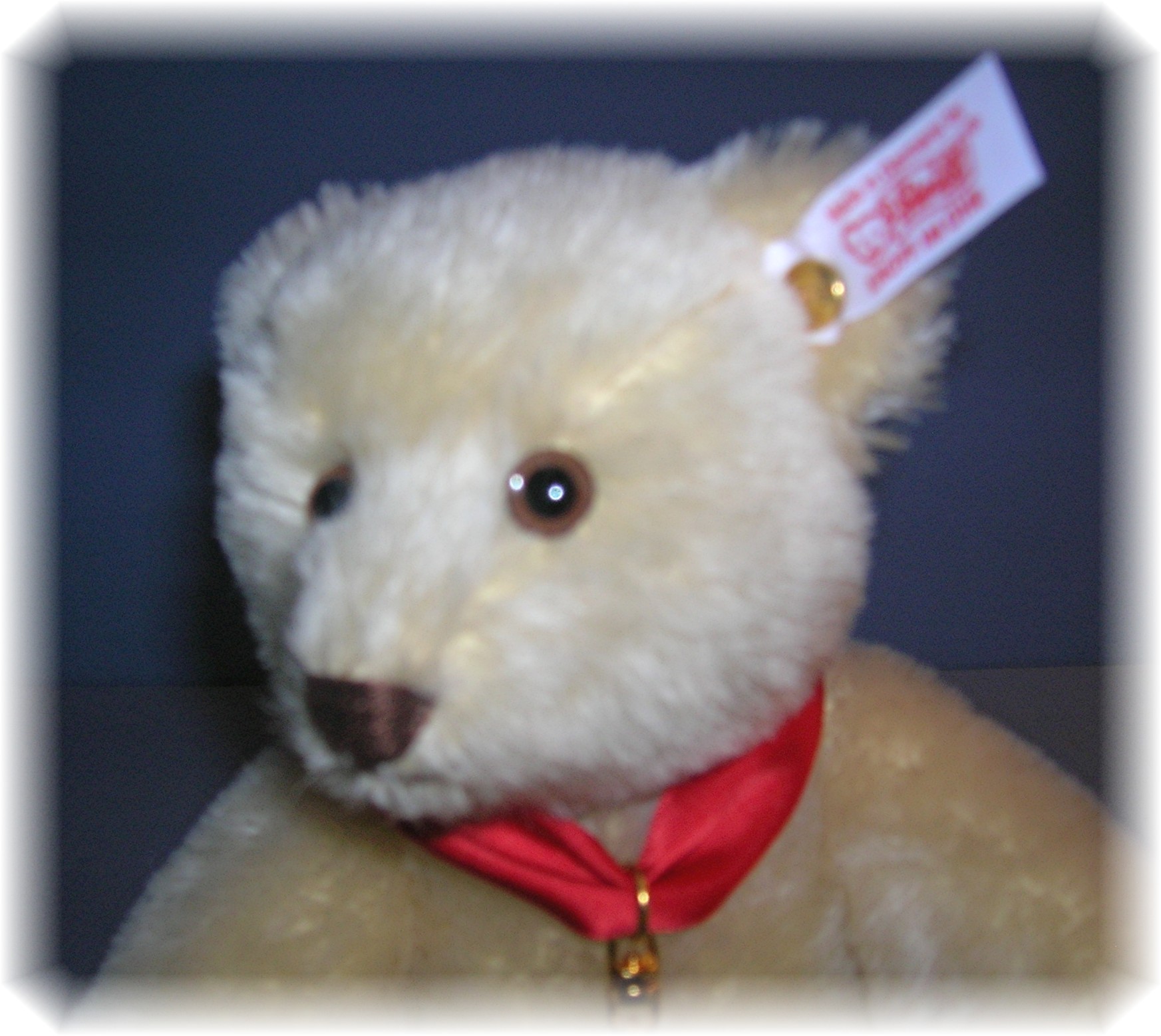 White 10 Inch 2002 Anniversary STEIFF Teddy Bear