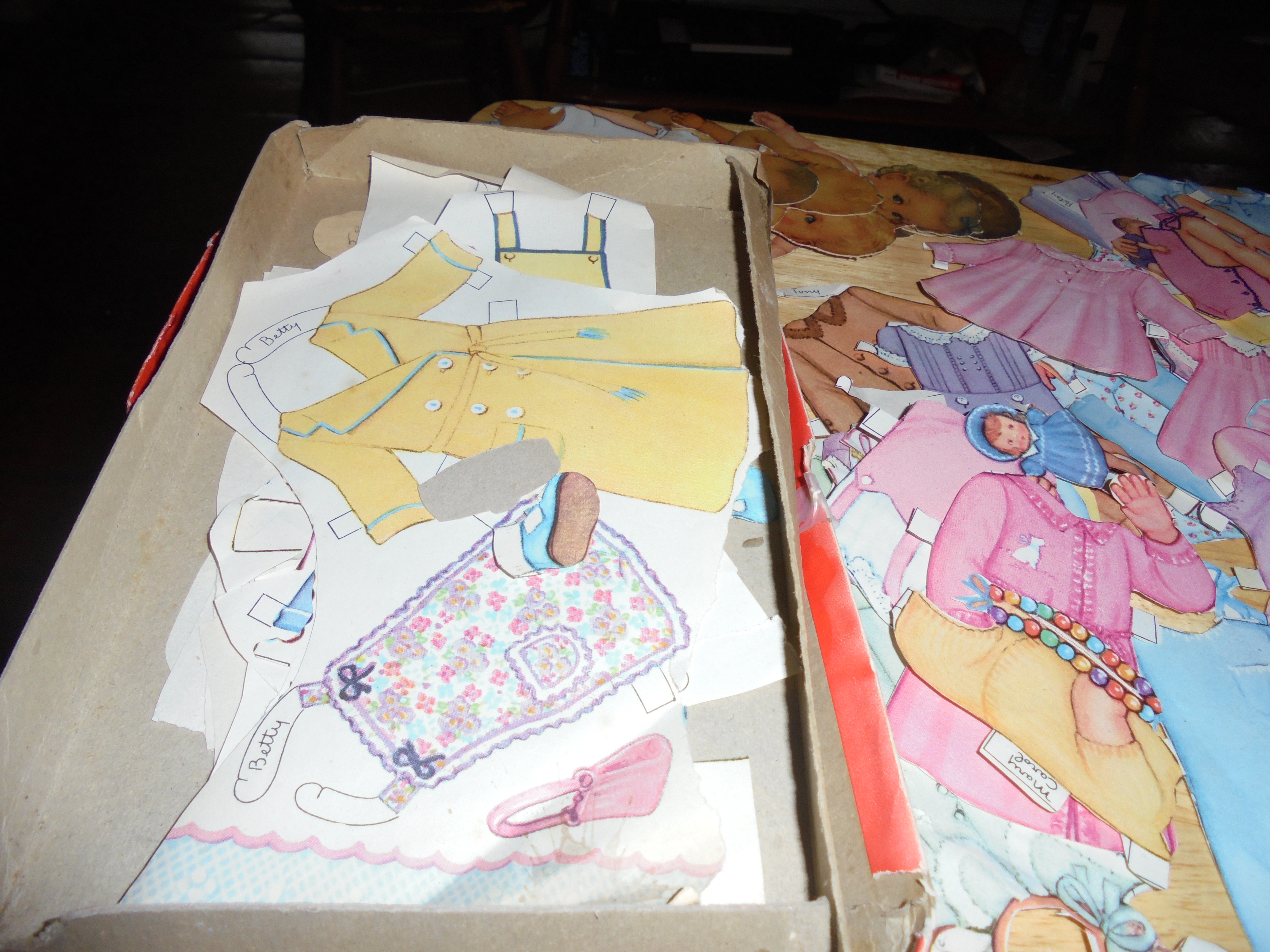 Paper Doll, Babies Lot of 7 plus clothing etc