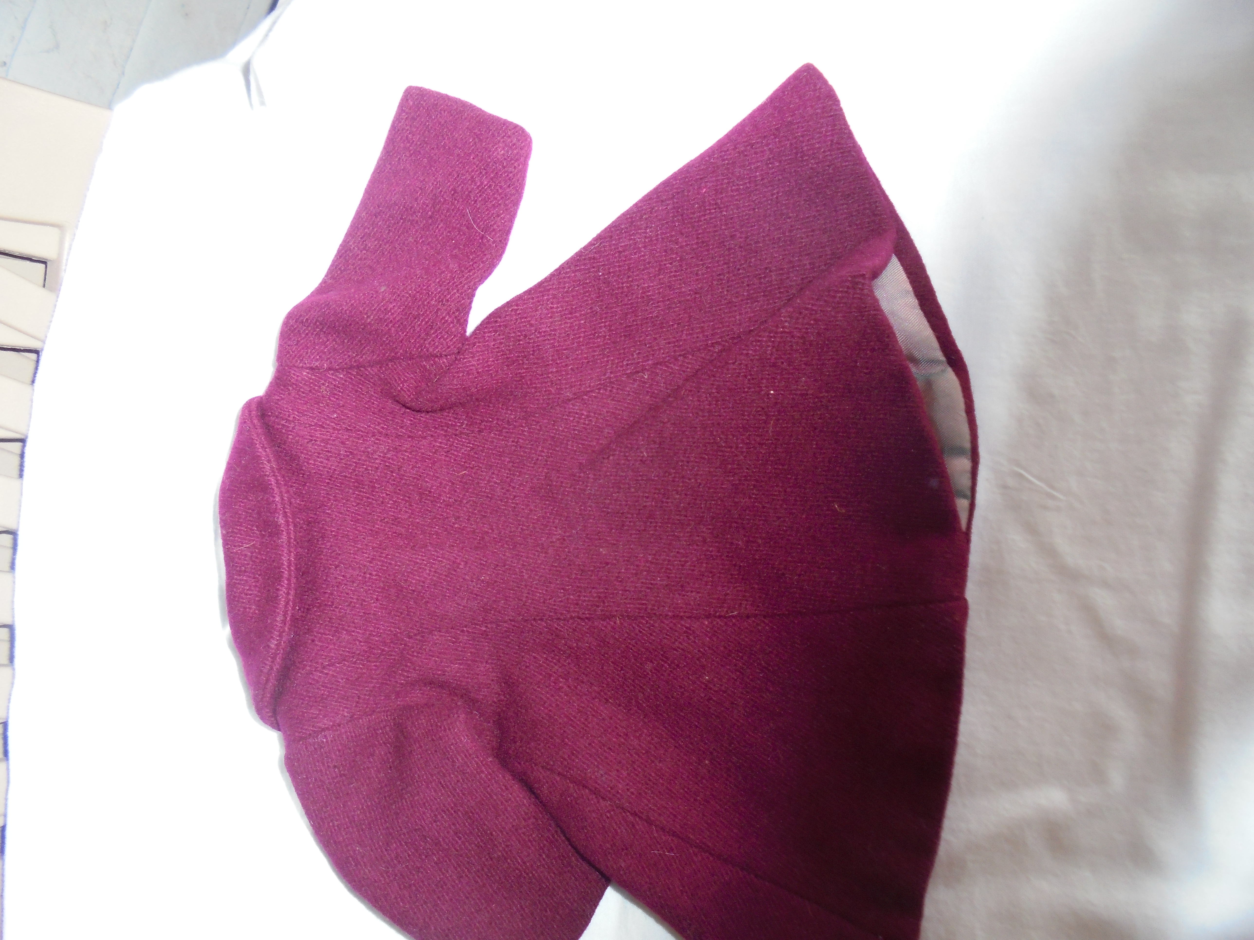Dolls Wool Lined Coat Hand Made 1950s