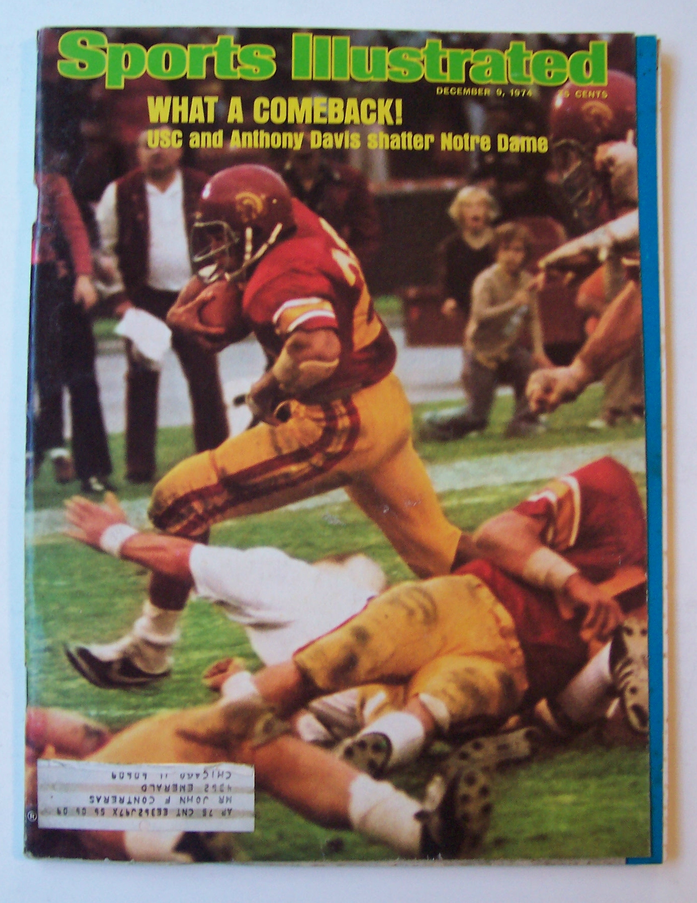 Sports Illustrated Magazine Dec 9, 1974 Anthony  Davis