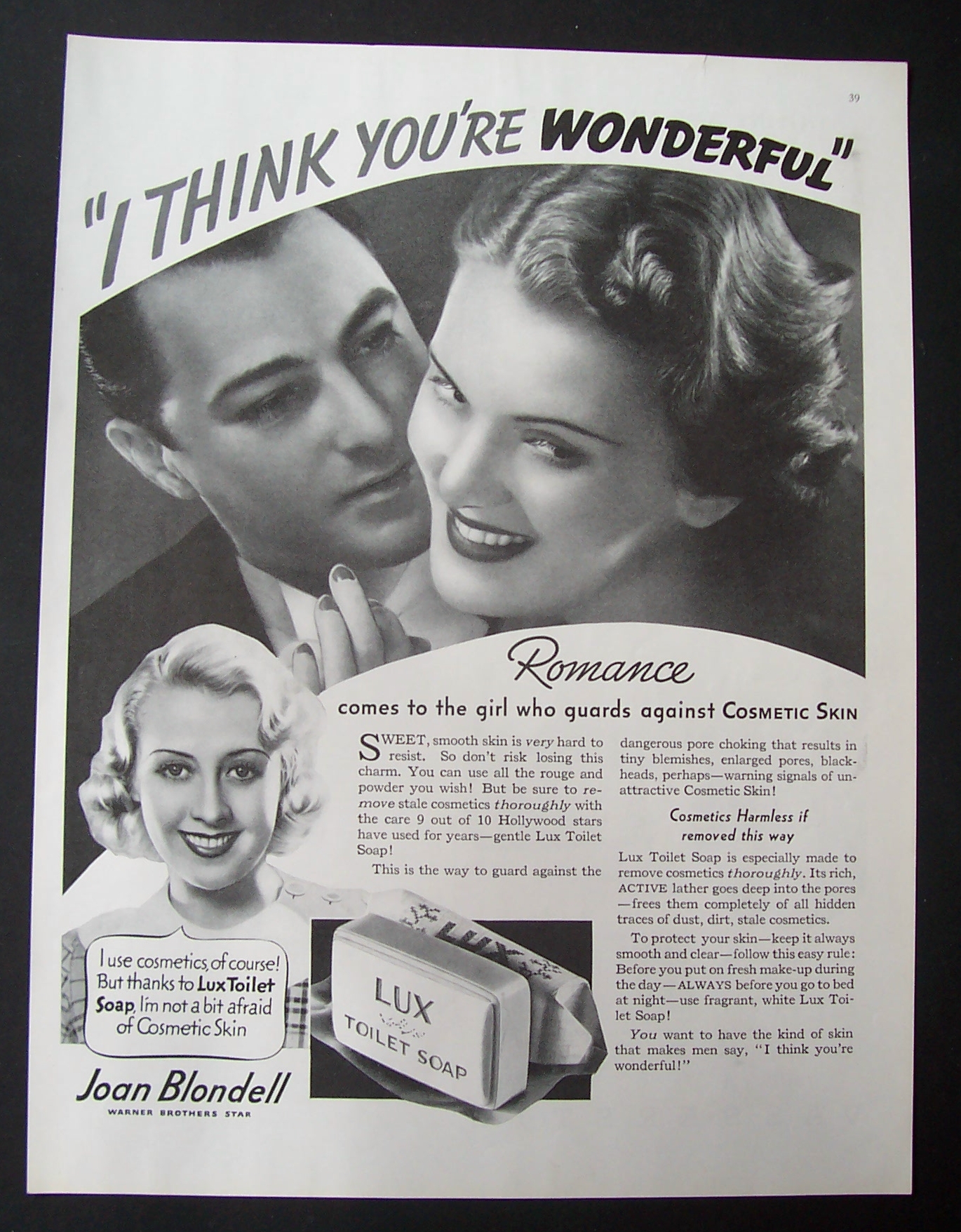 1935  Lux  Toilet  Soap  with  Joan  Blondell