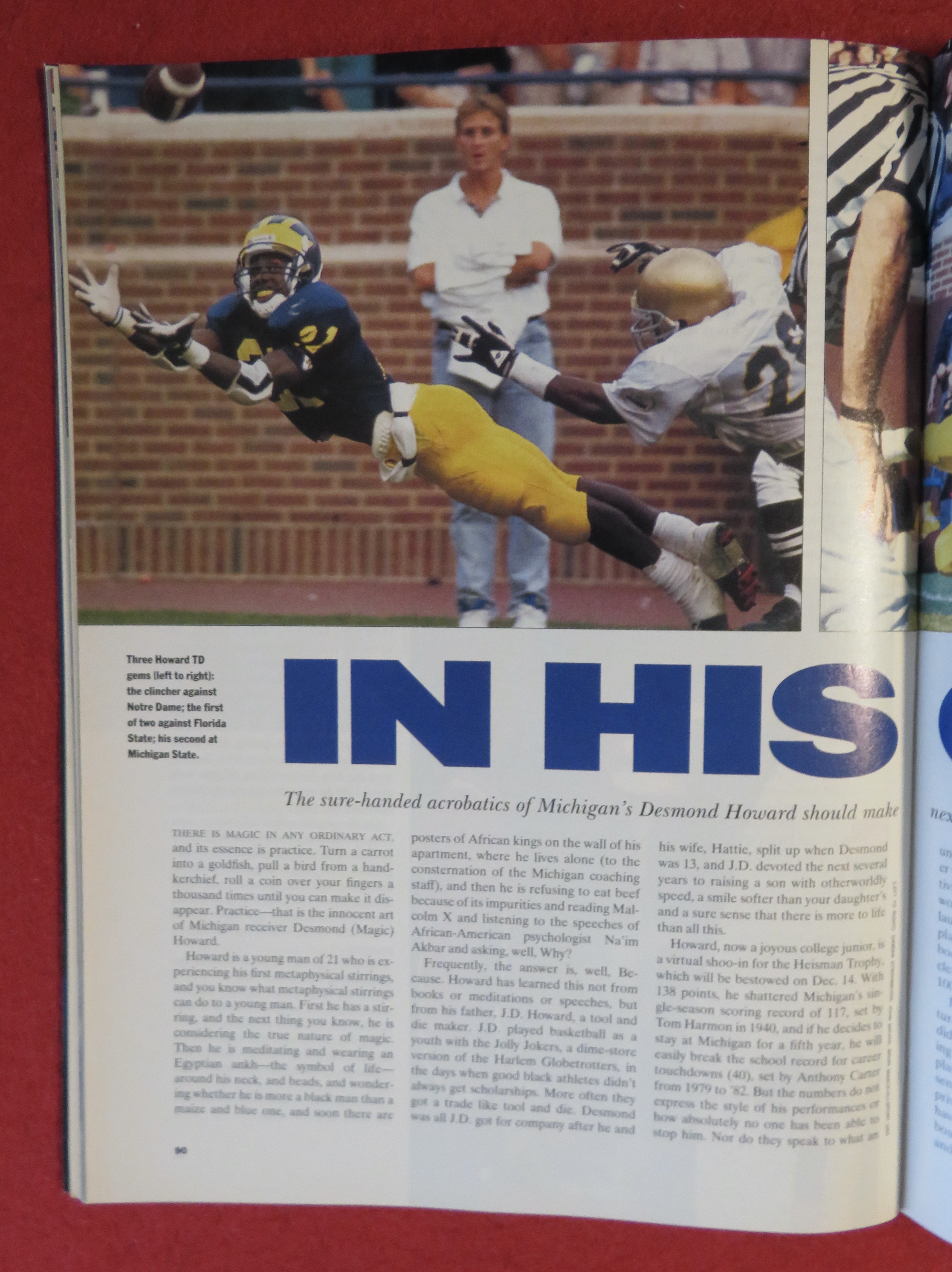 Sports Illustrated Magazine-December 9, 1991-D. Howard