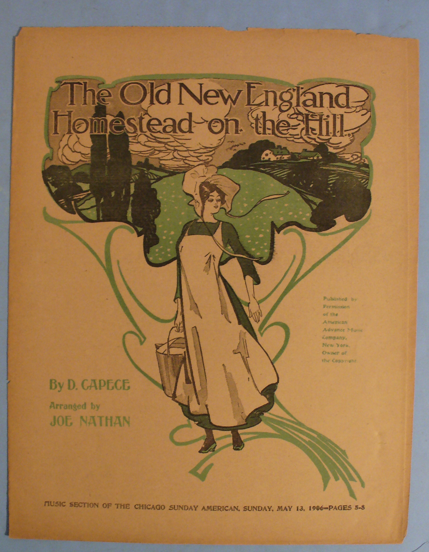 1906 The Old New England Homestead On The Hill