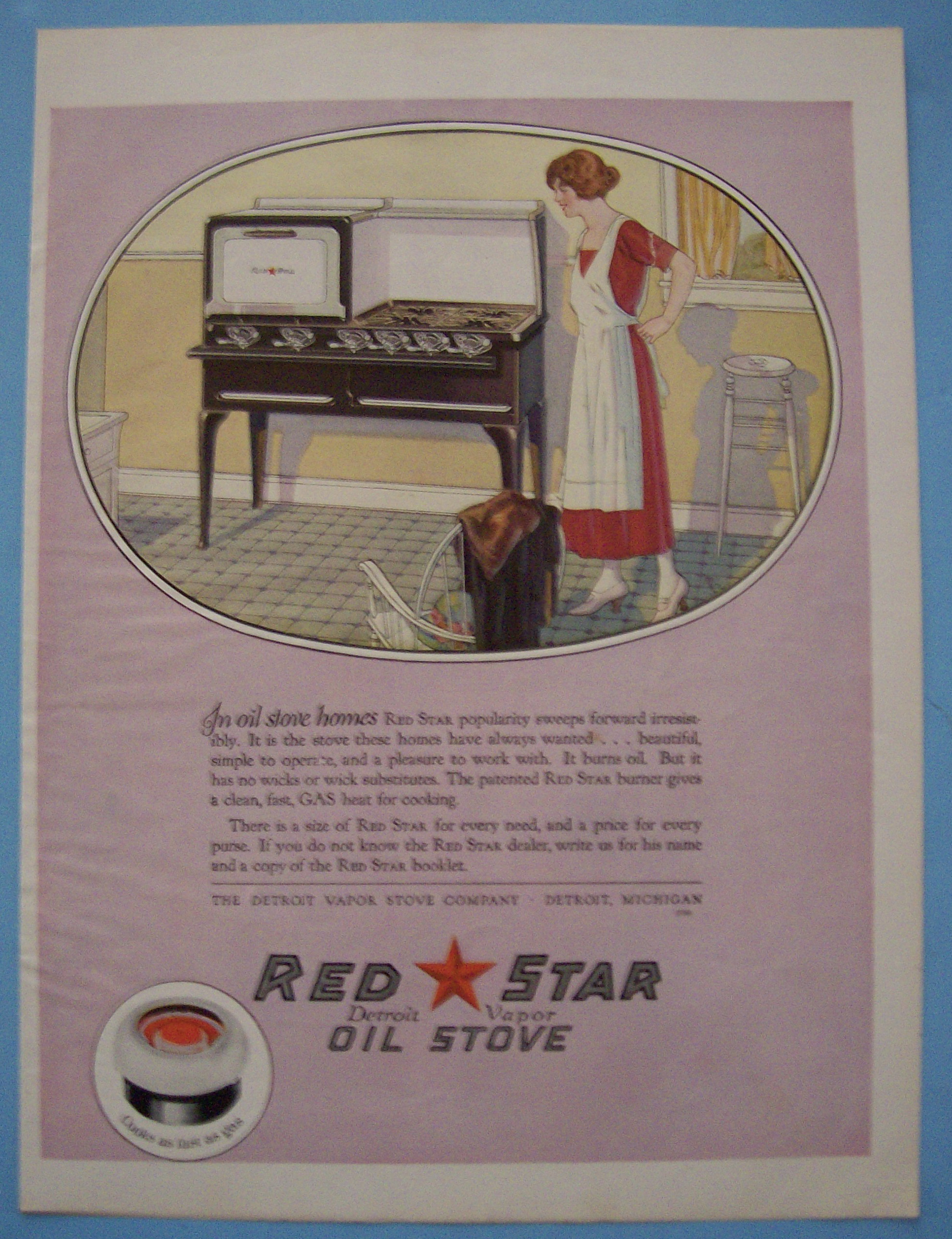 Vintage Ad: 1924 Red Star Oil Stove