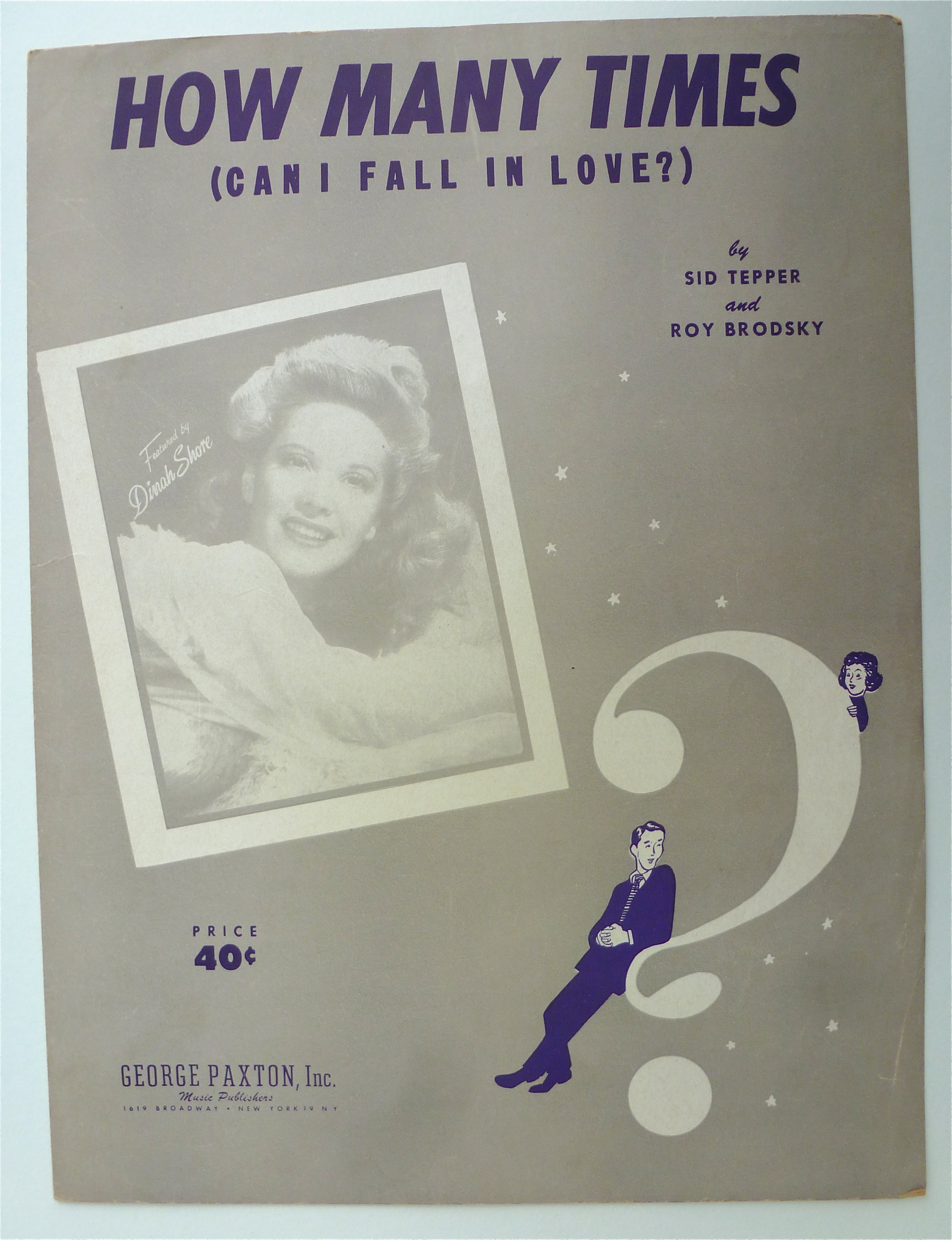Sheet Music Of 1951 How Many Times (Can I Fall In Love)