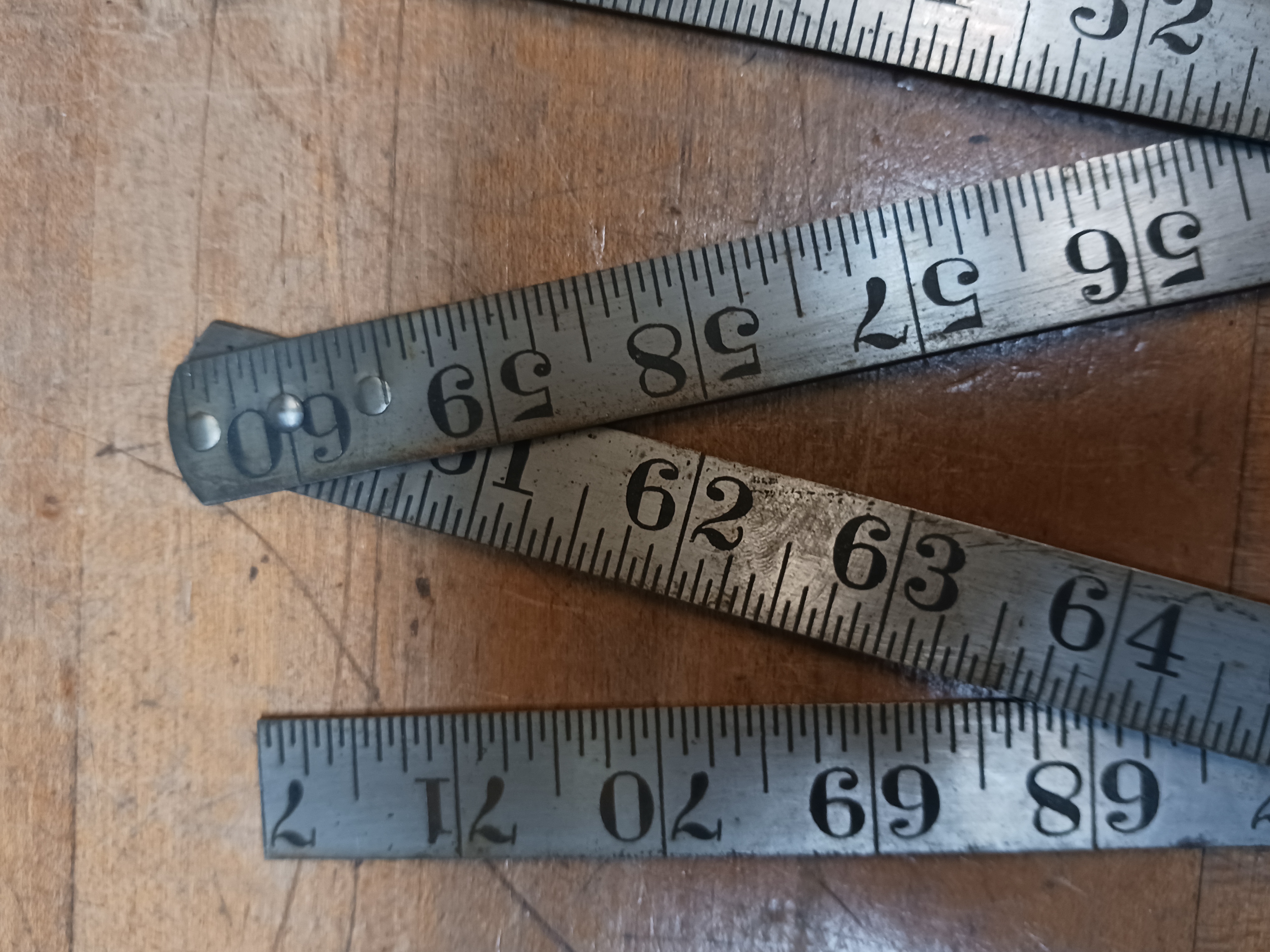 Steel 72 inch Zig-Zag Folding Rule Made in Germany