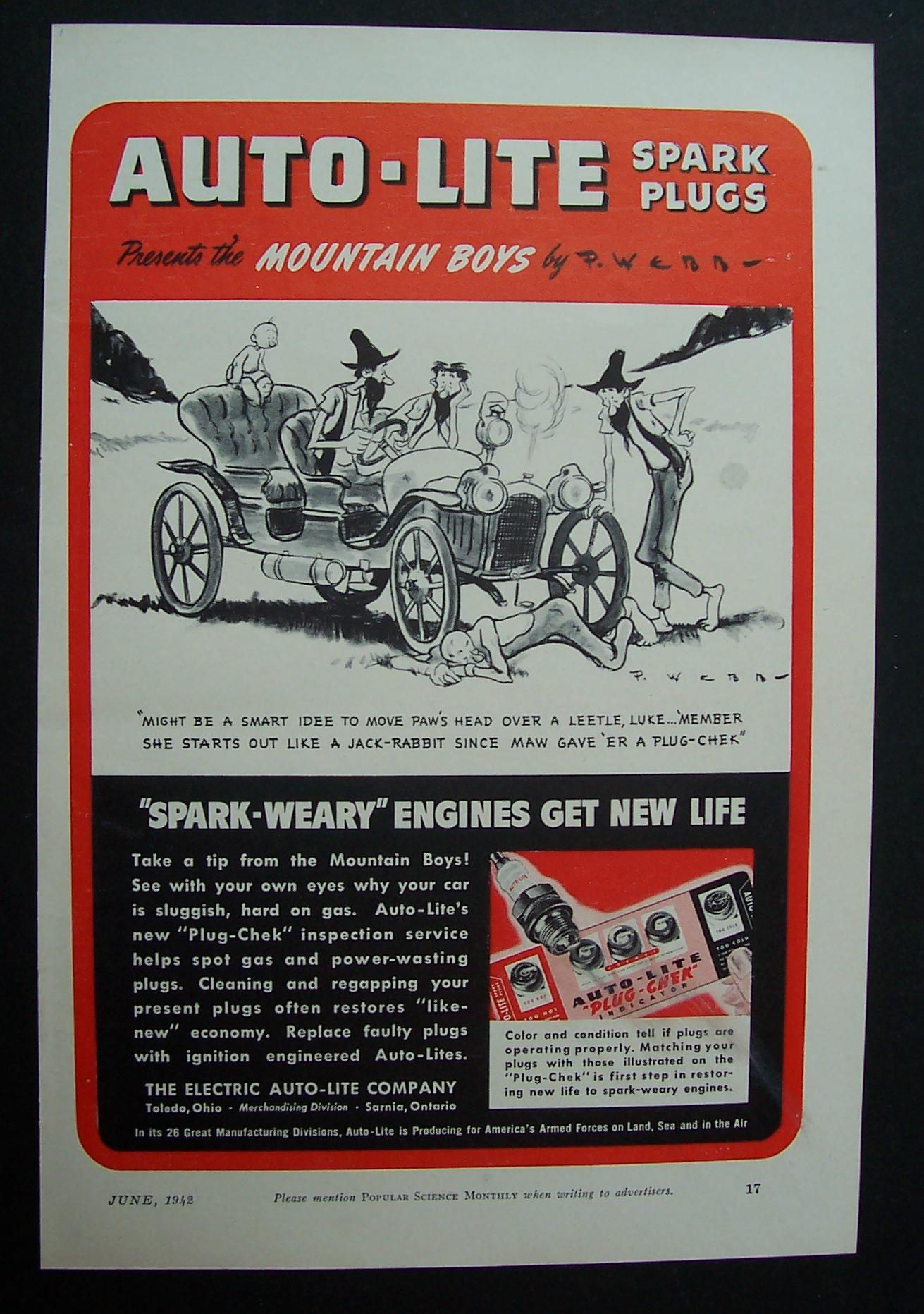 1942 Auto - Lite Spark Plugs
