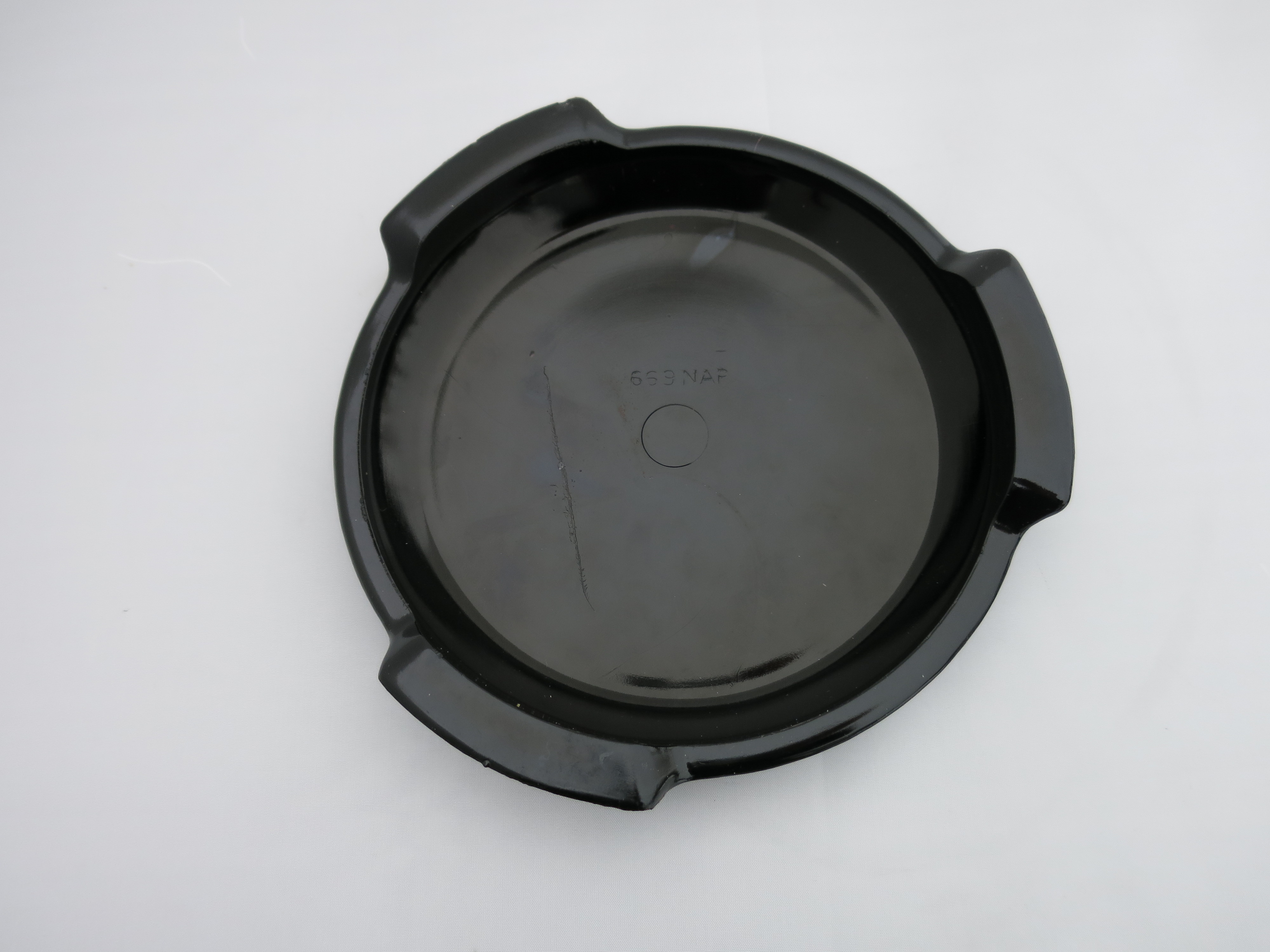 Art Deco Black Amethyst Glass Pedestal Base Riser