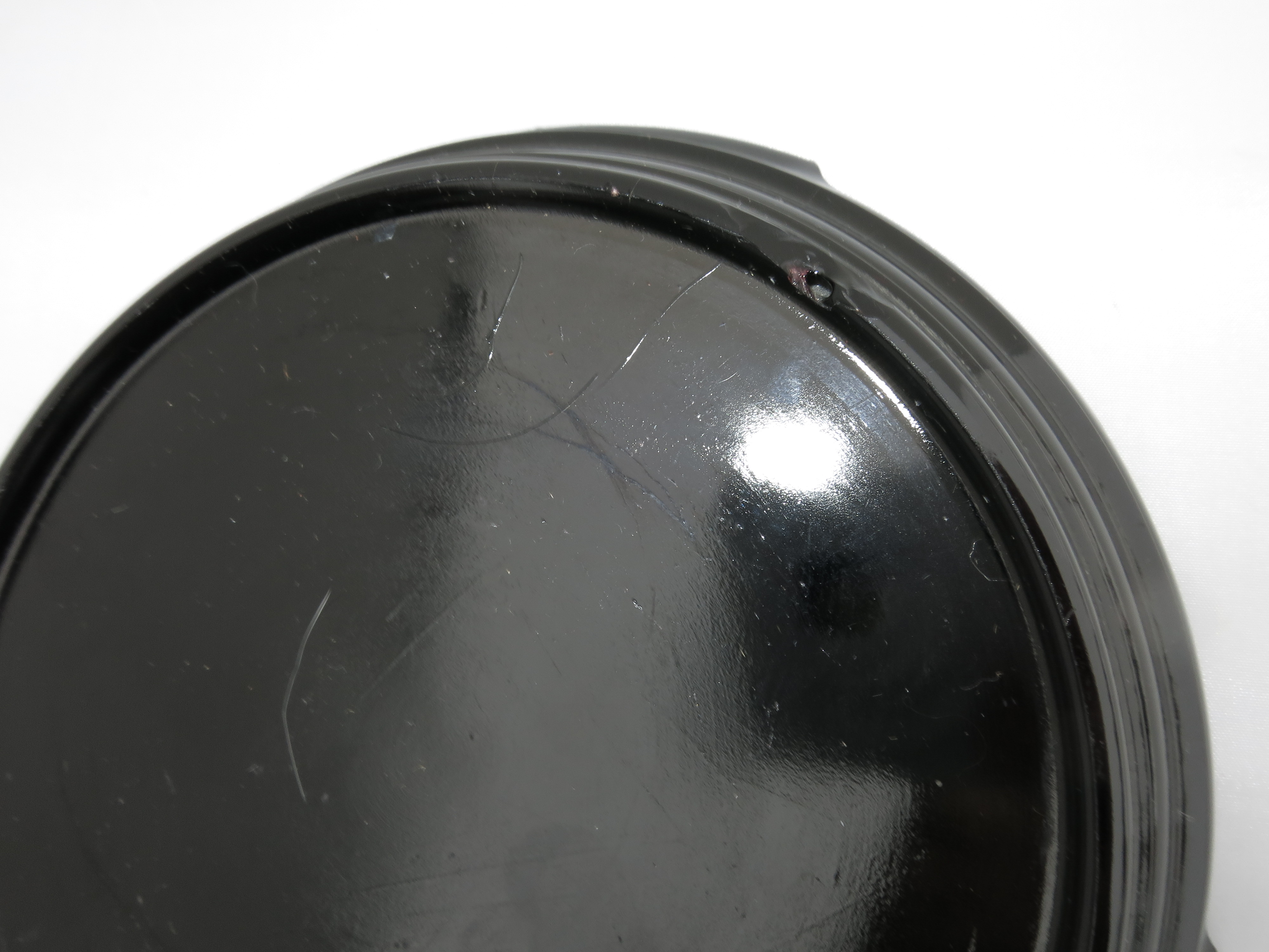 Art Deco Black Amethyst Glass Pedestal Base Riser