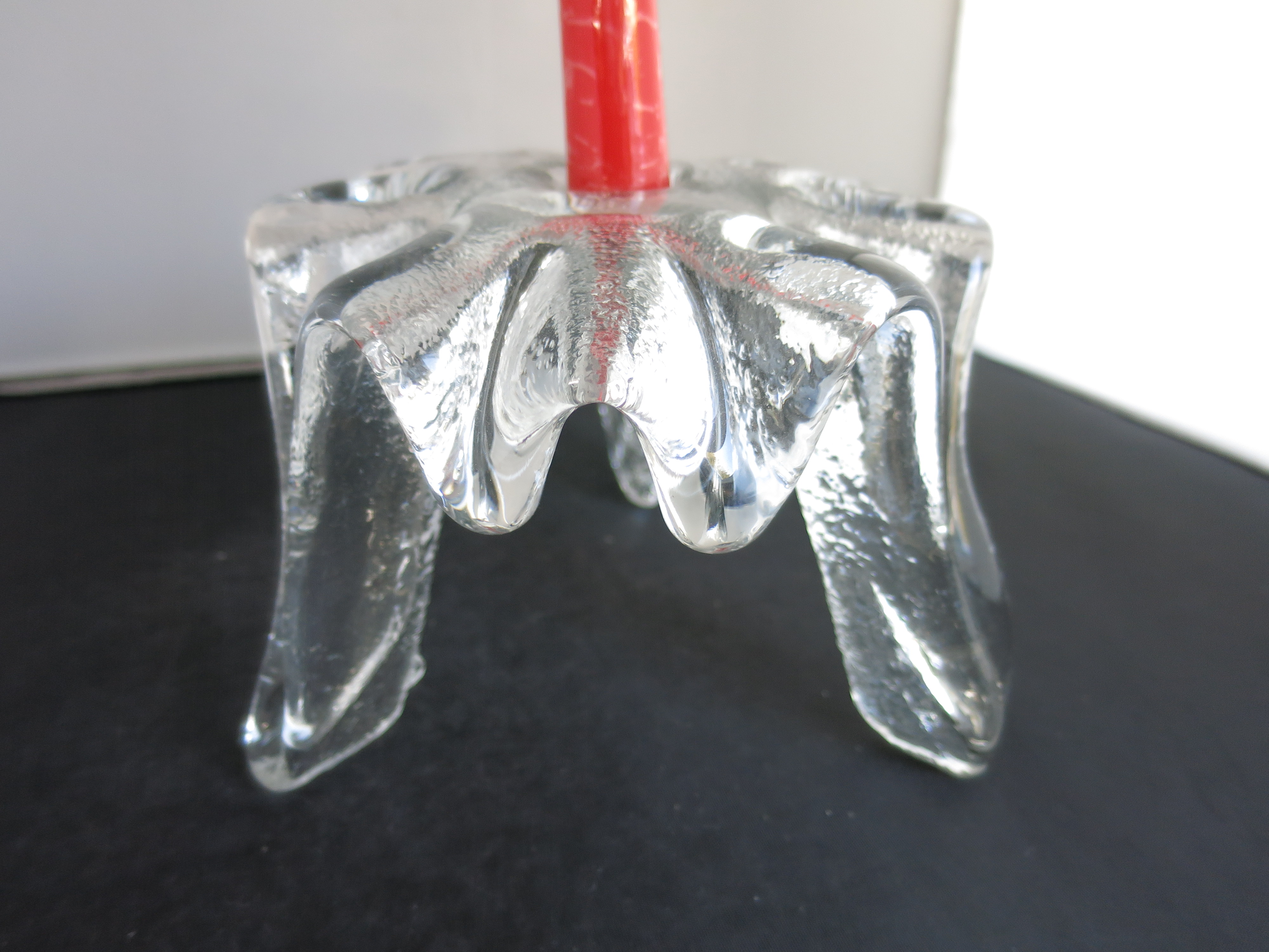 Blenko Ice Floe Art Glass Candle Holder Candleholder