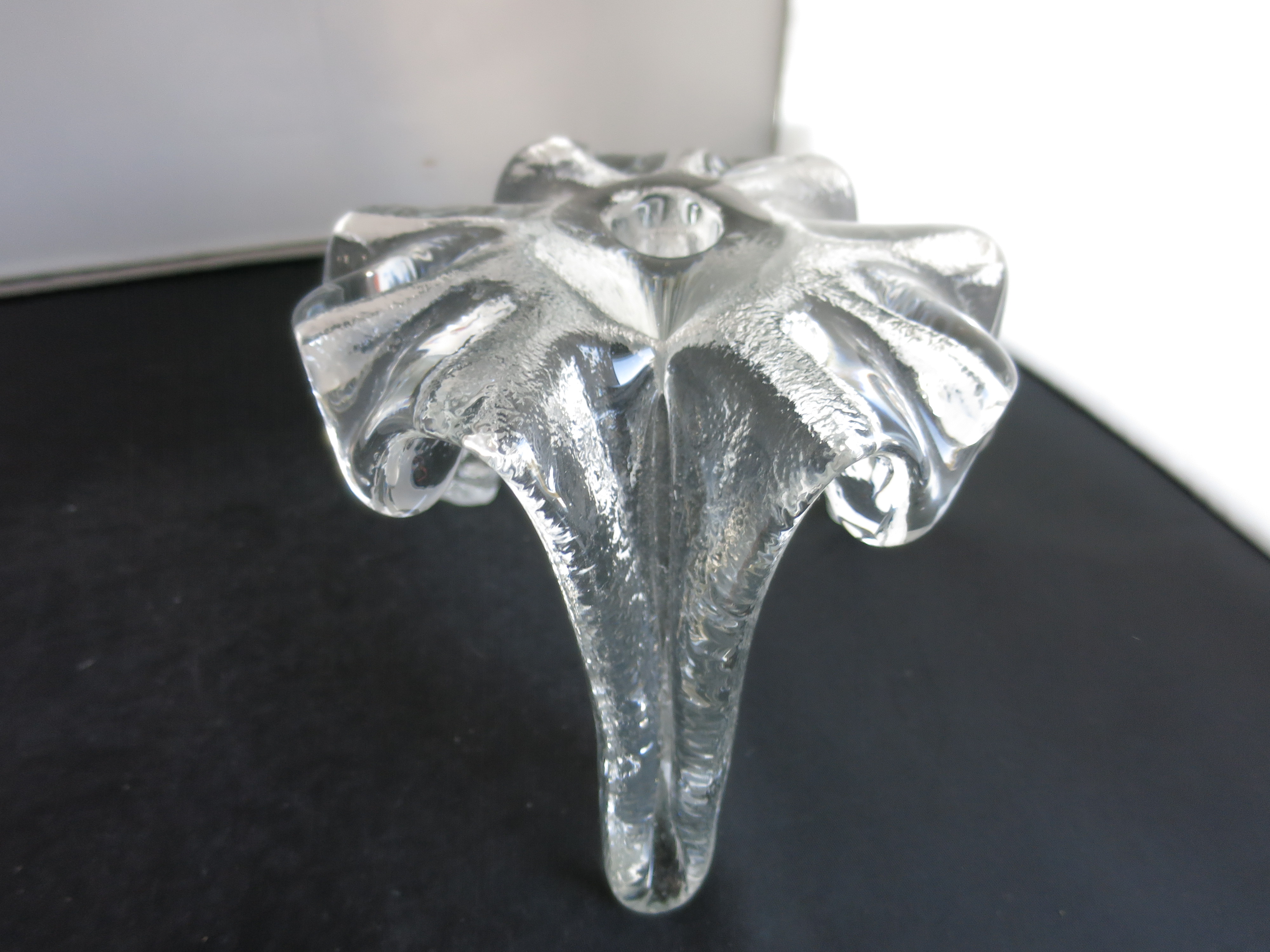 Blenko Ice Floe Art Glass Candle Holder Candleholder